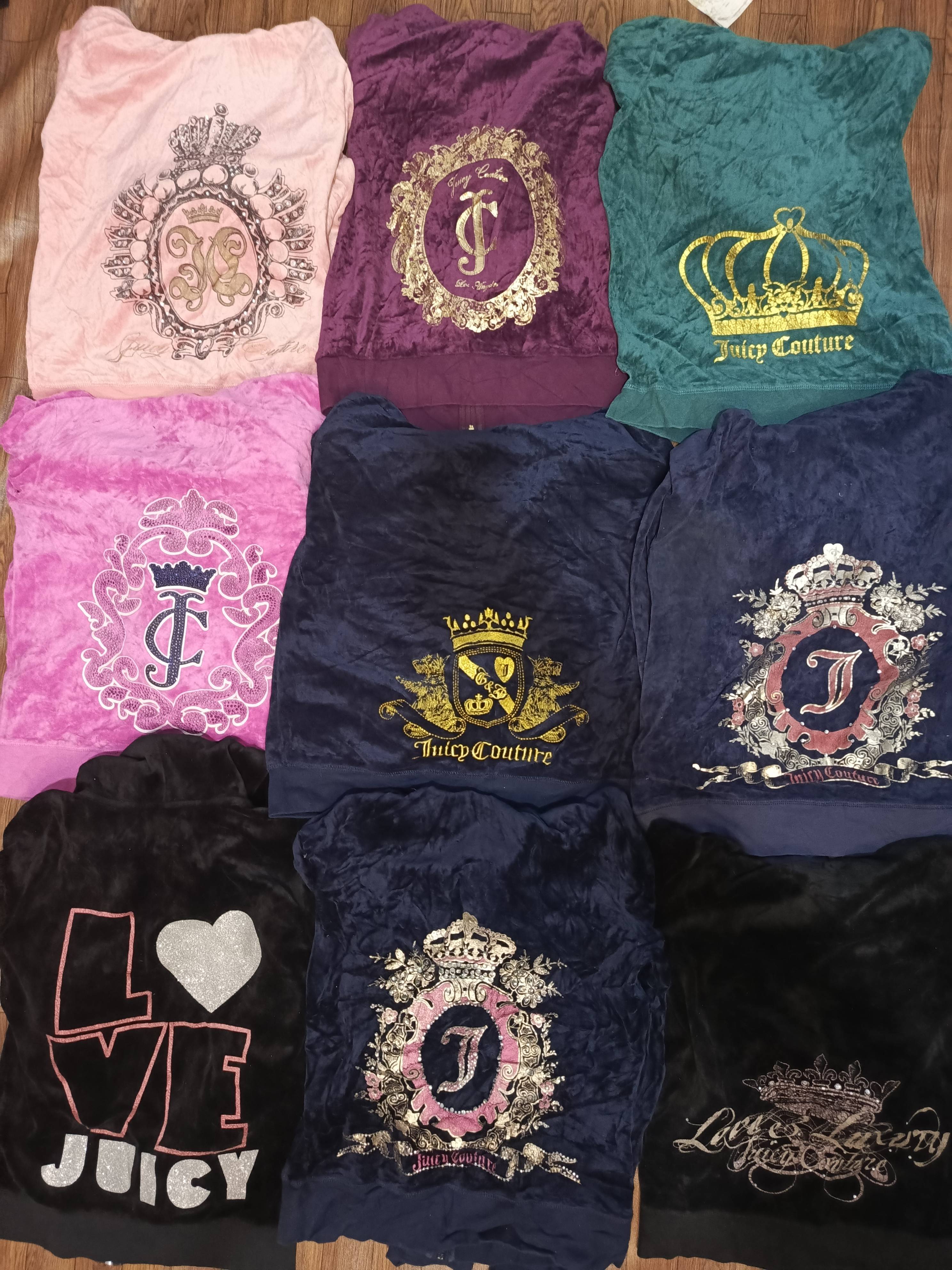 Y2K Juicy Couture Velour Jackets 28 pieces (Art 00203 Bulk Vintage