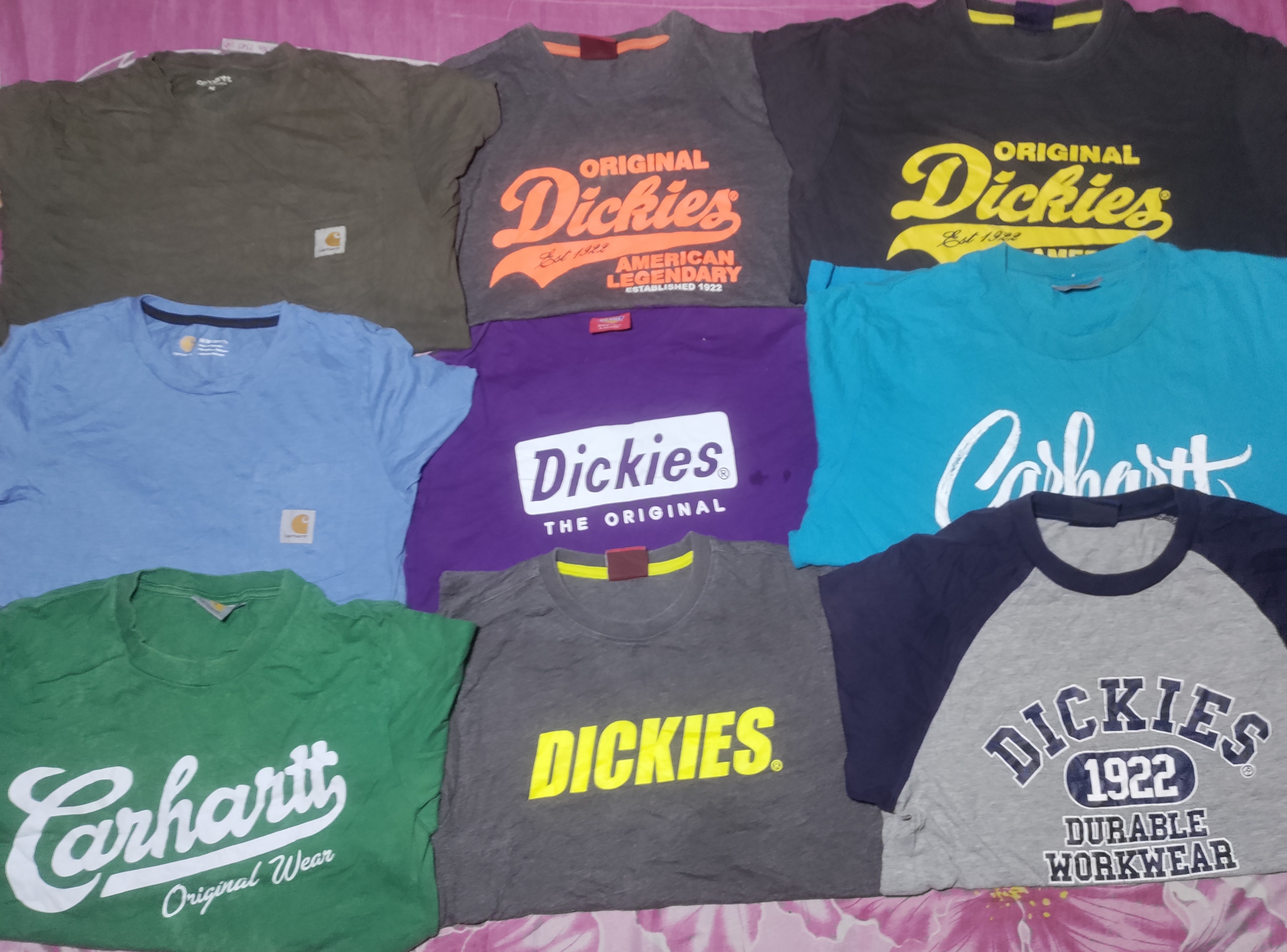 Camisetas Carhartt y Dickies 20 piezas