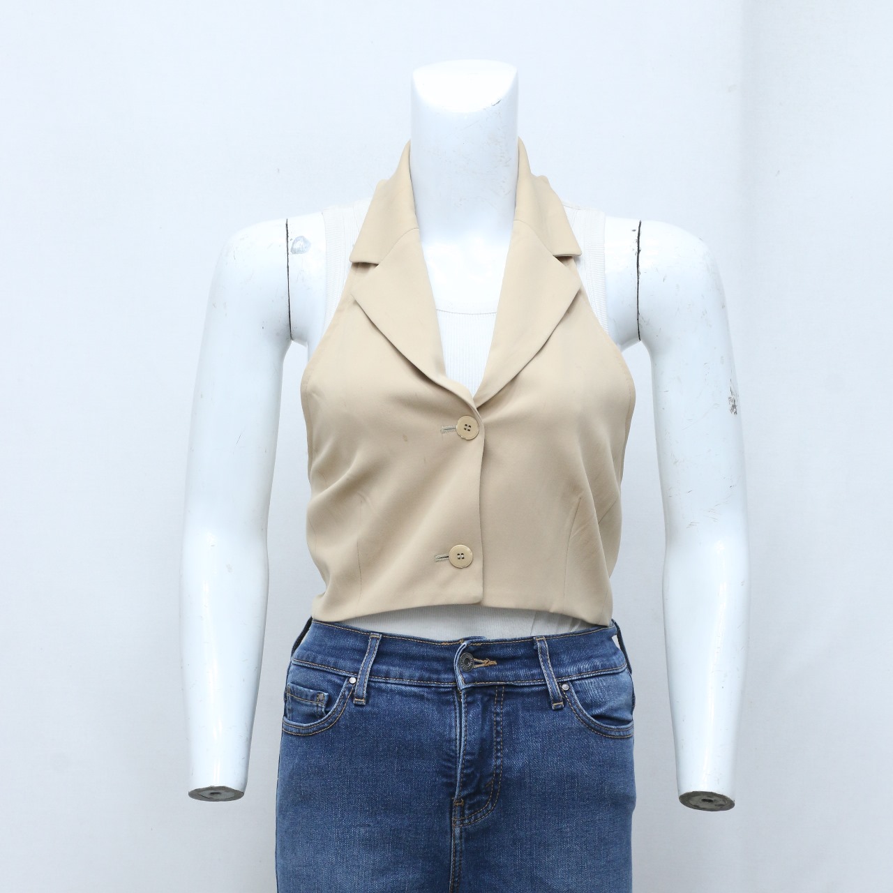 CV0169 Upcycled Ladies Sleeveless Crop Tank Top - ..