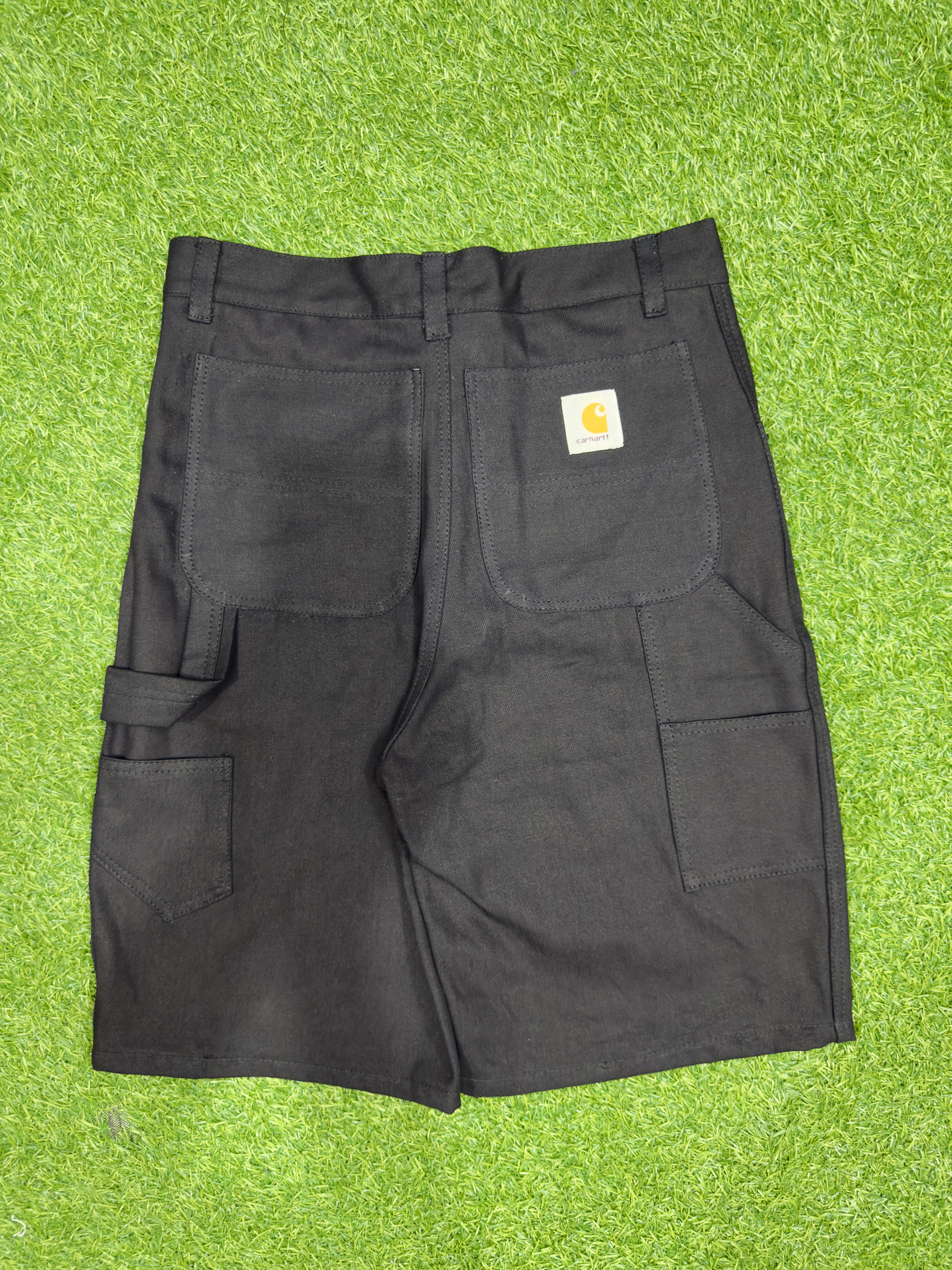 Carhartt reworked style black shorts