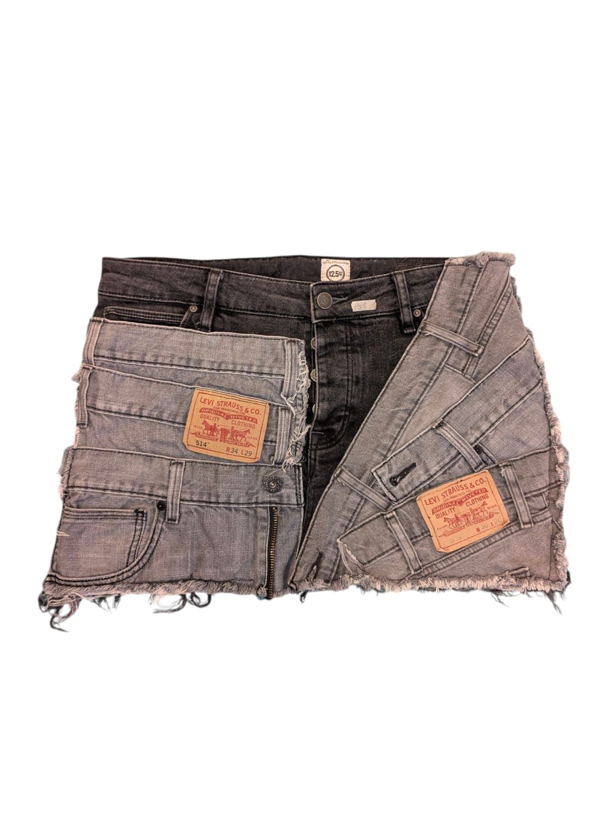 DR-6 Upcycled Levi's Belted Skirt 100 PCs