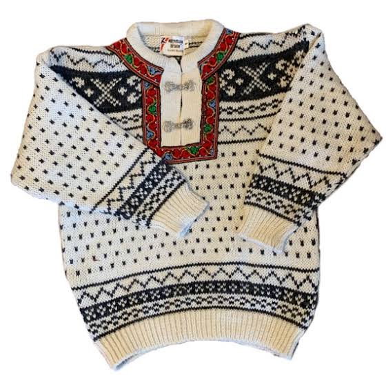 ウールプリントのジャンパー