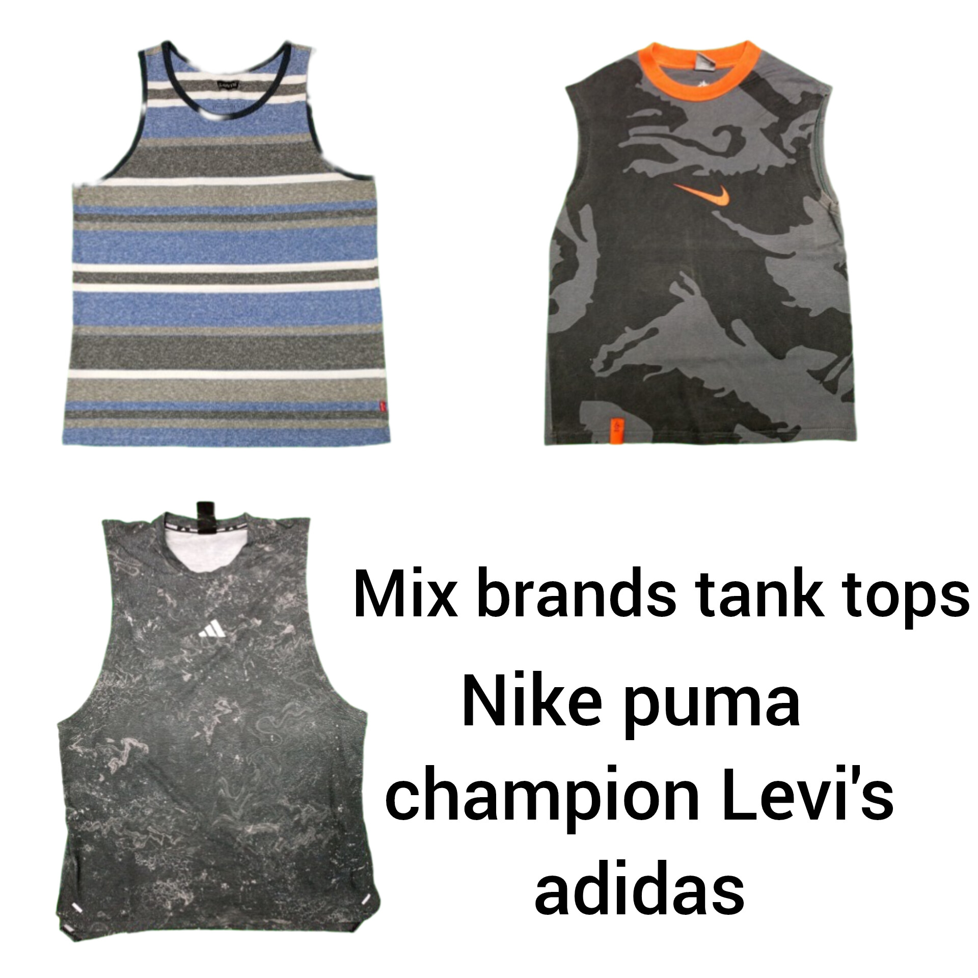 Mix branded tank tops