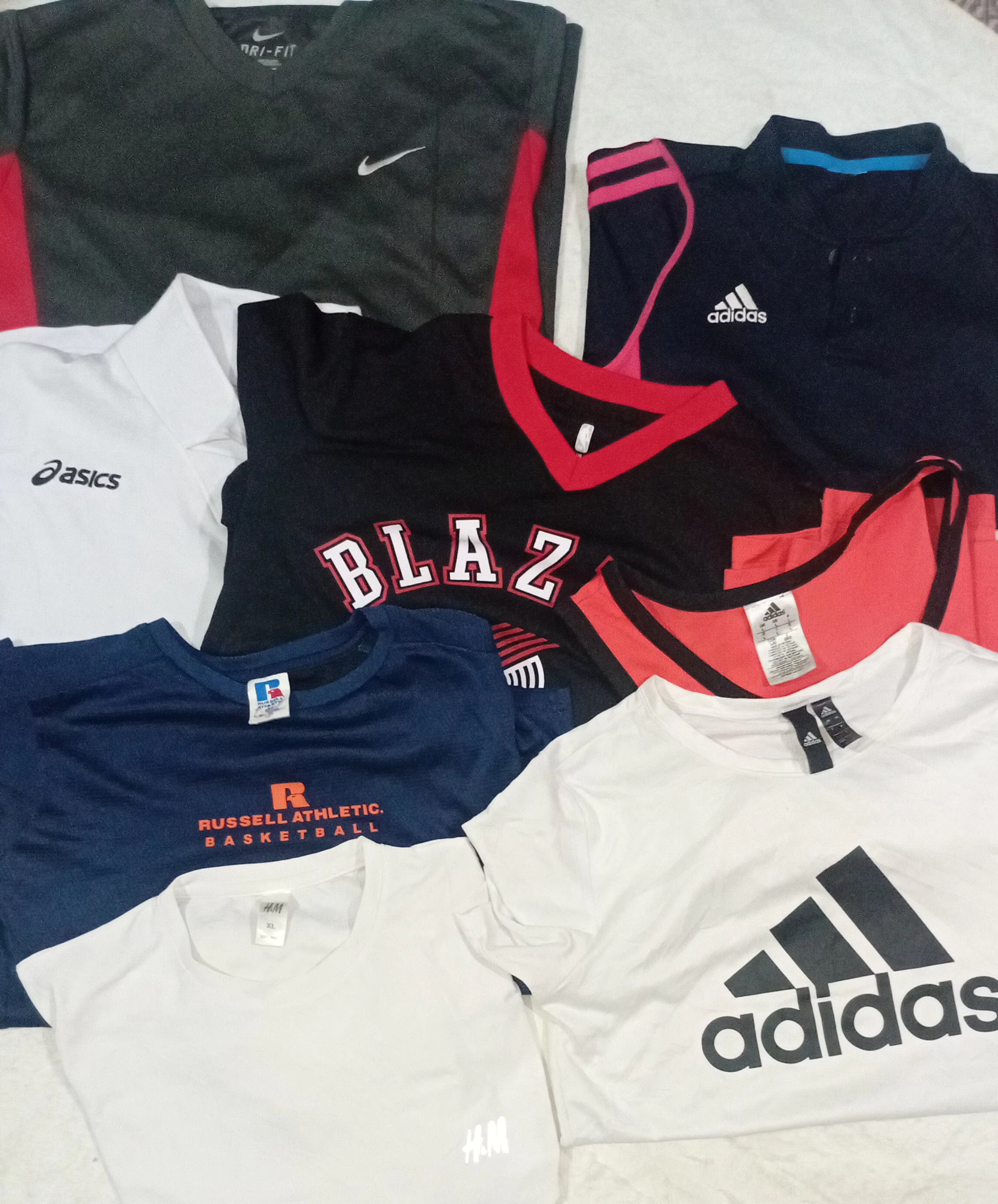 Camisetas de marcas mixtas Adidas Nike