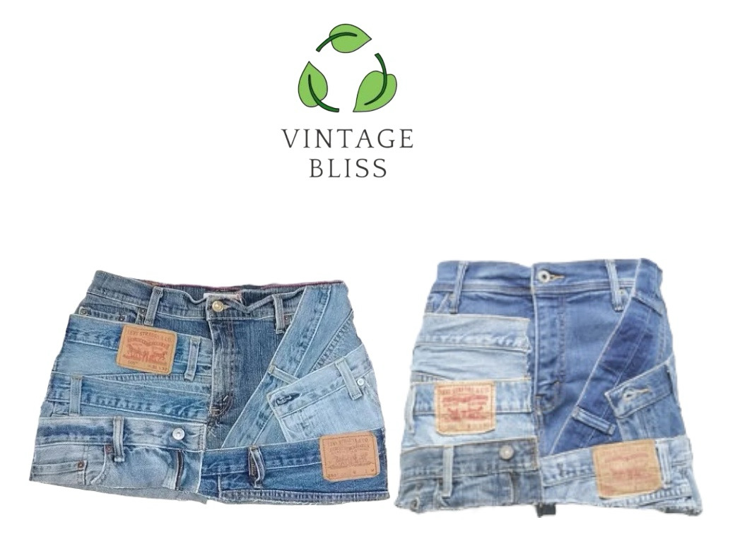 Up cycle Levi’s Belted skirt