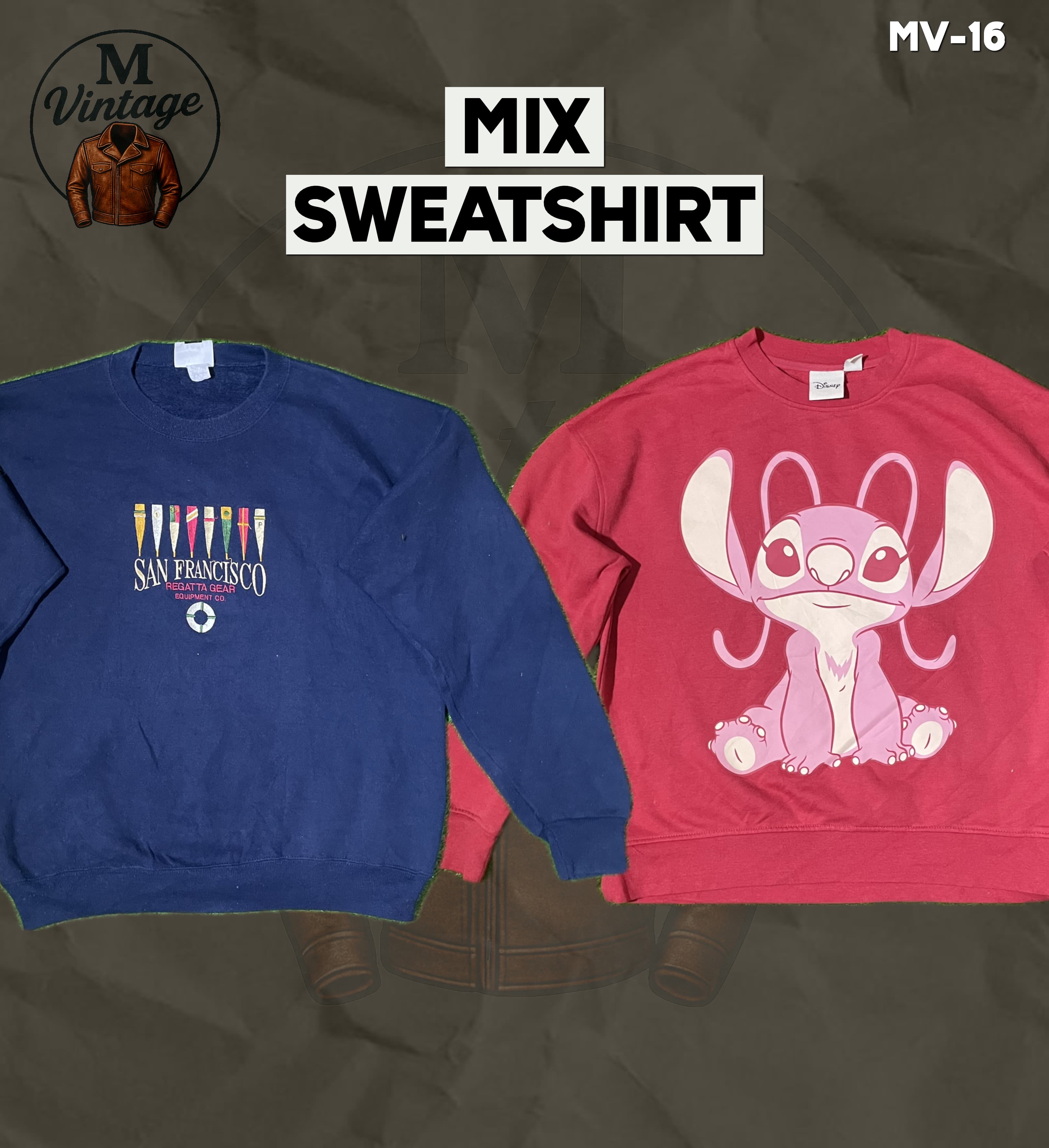 ミックスプリントスウェットシャツ