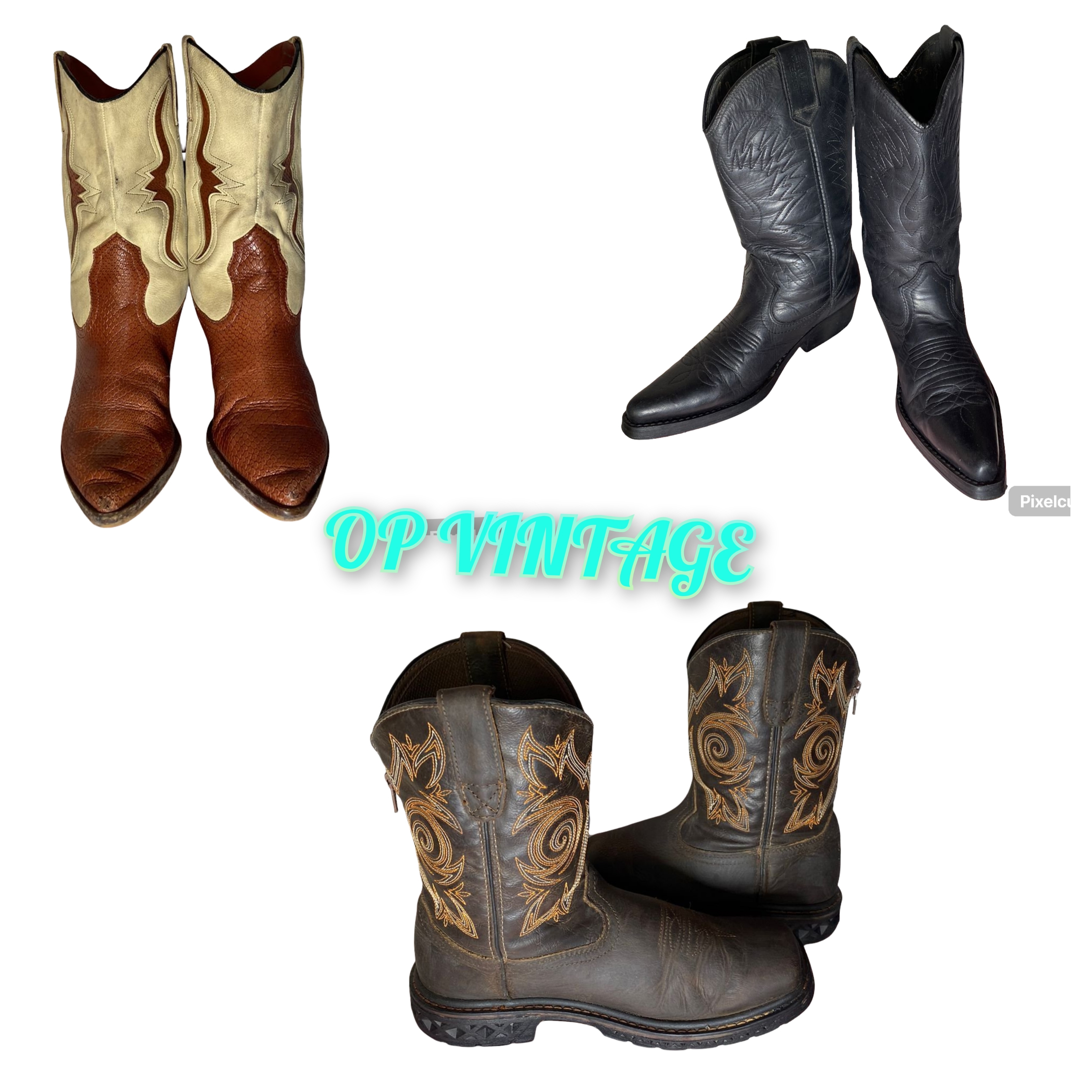 OP VINTAGE 003 BEST VINTAGE COW BOY BOOTS