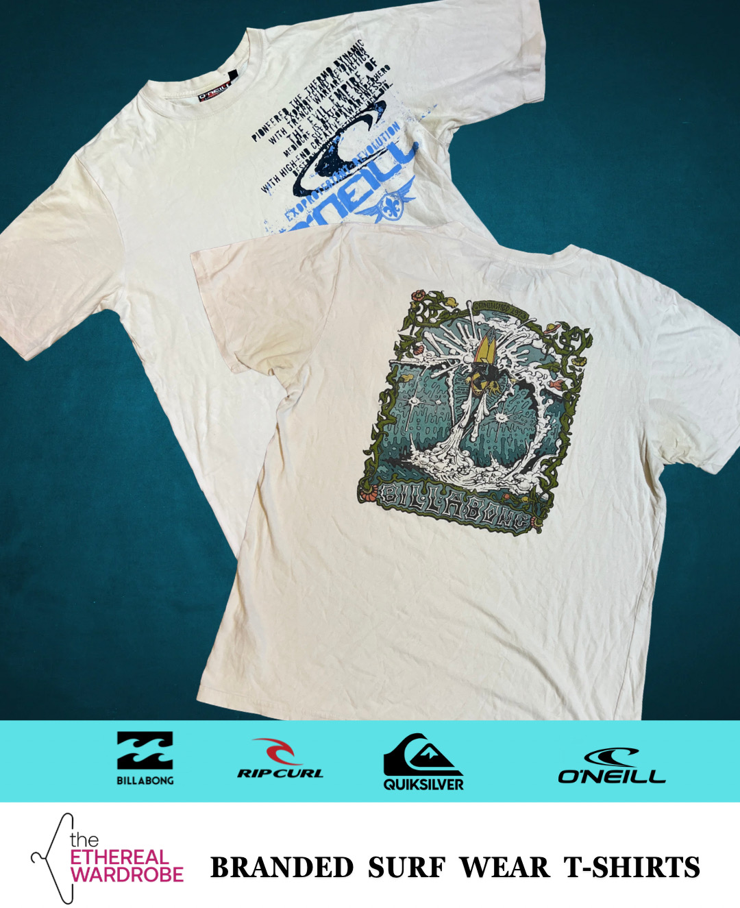 Camisetas impressas Marca de Surf Wear Incluindo Q..