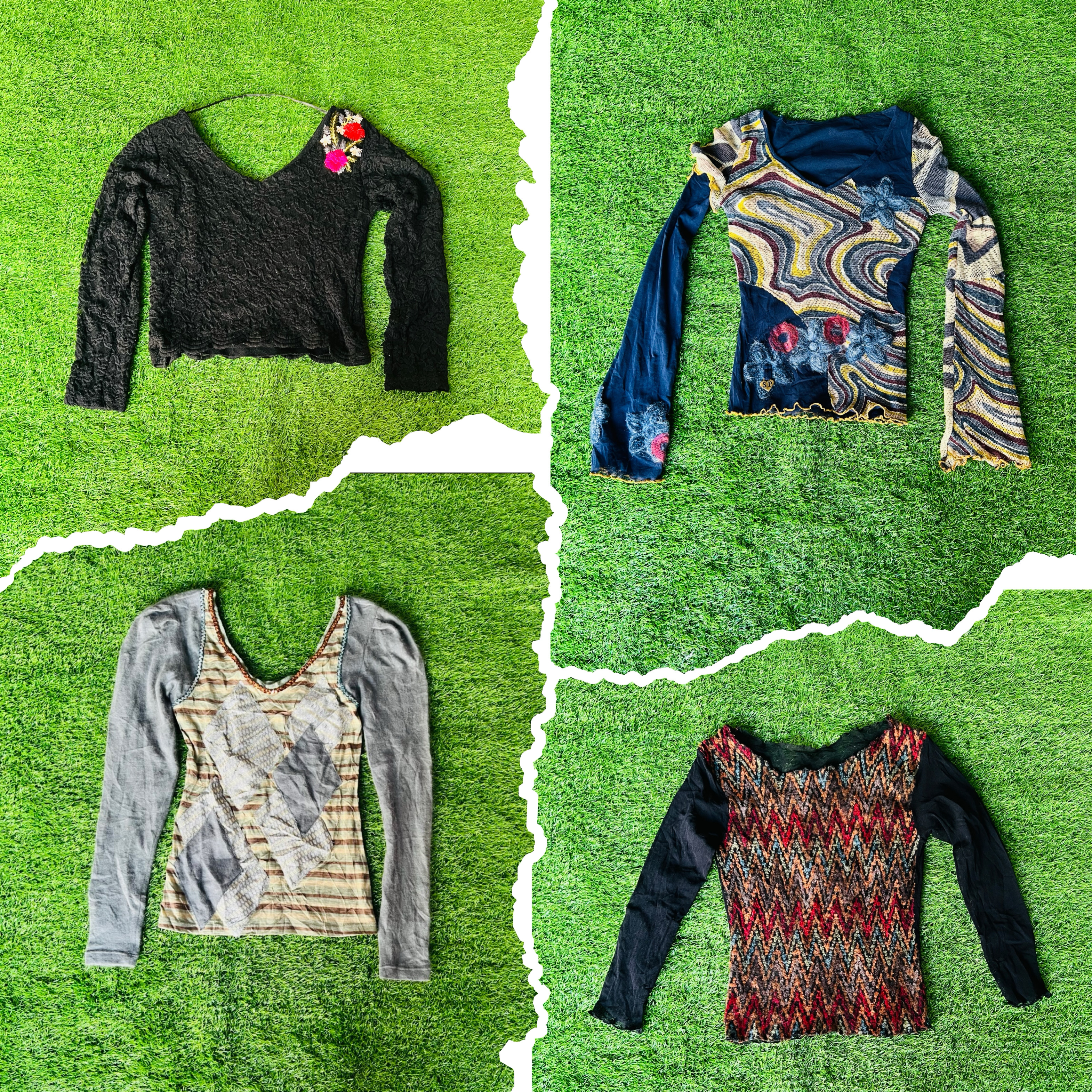 Blusa a maniche lunghe Y2K full slavers