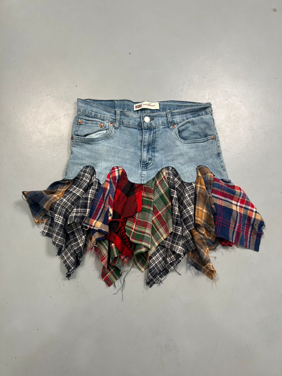 アップサイクルリーバイスフレアパッチスカート