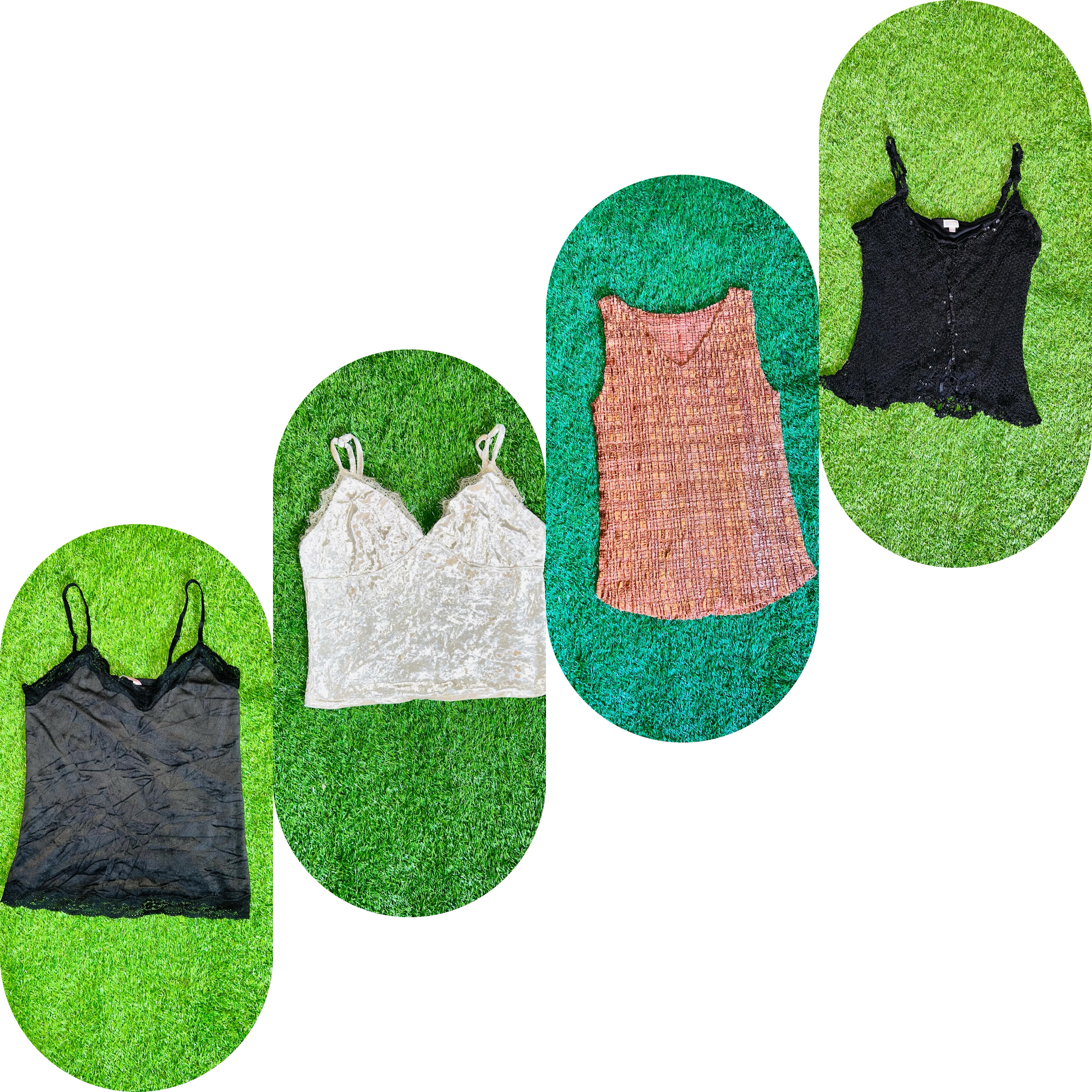 Top canotta in velluto Y2K