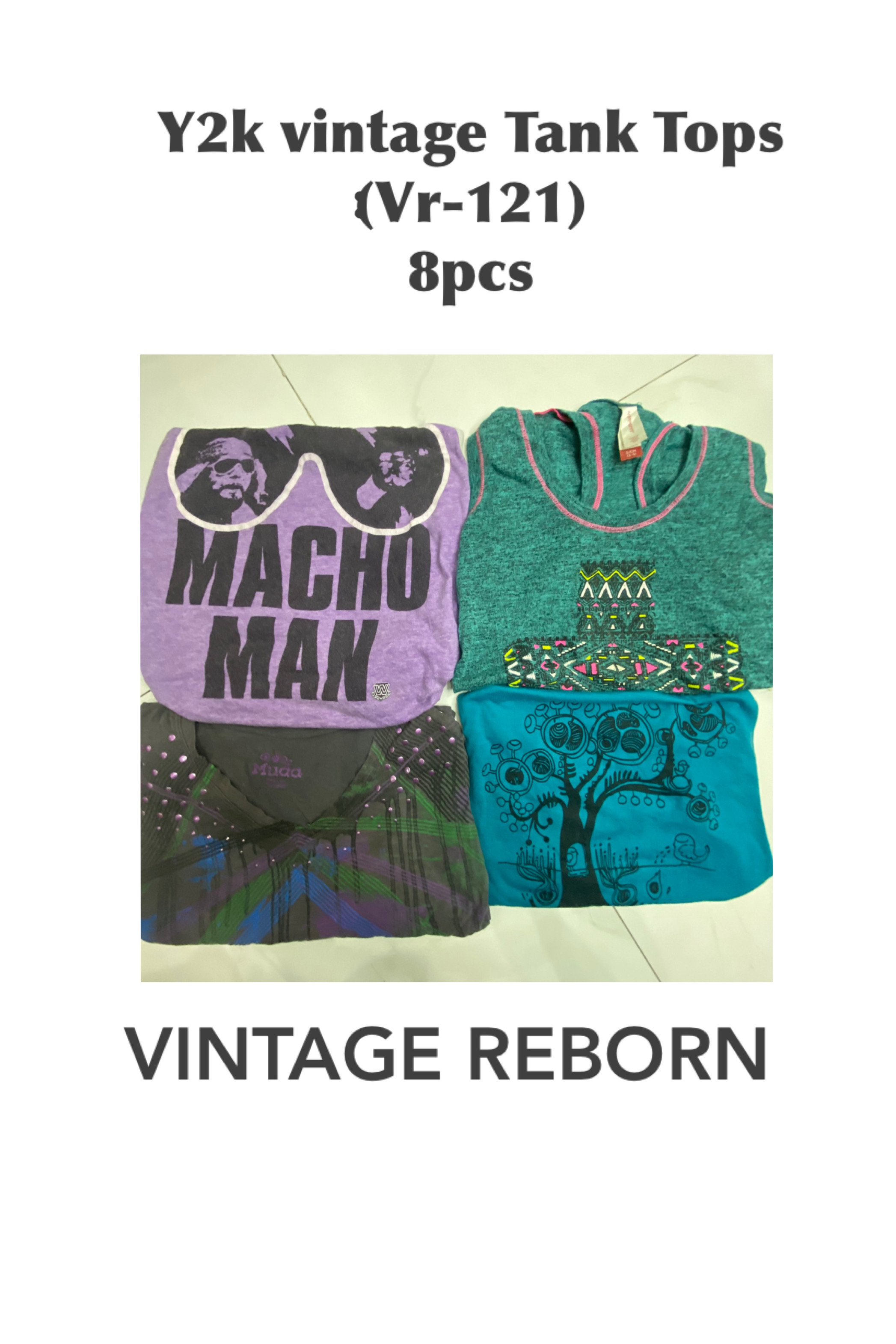 Y2k vintage Tank tops retro revival (VR-0121)