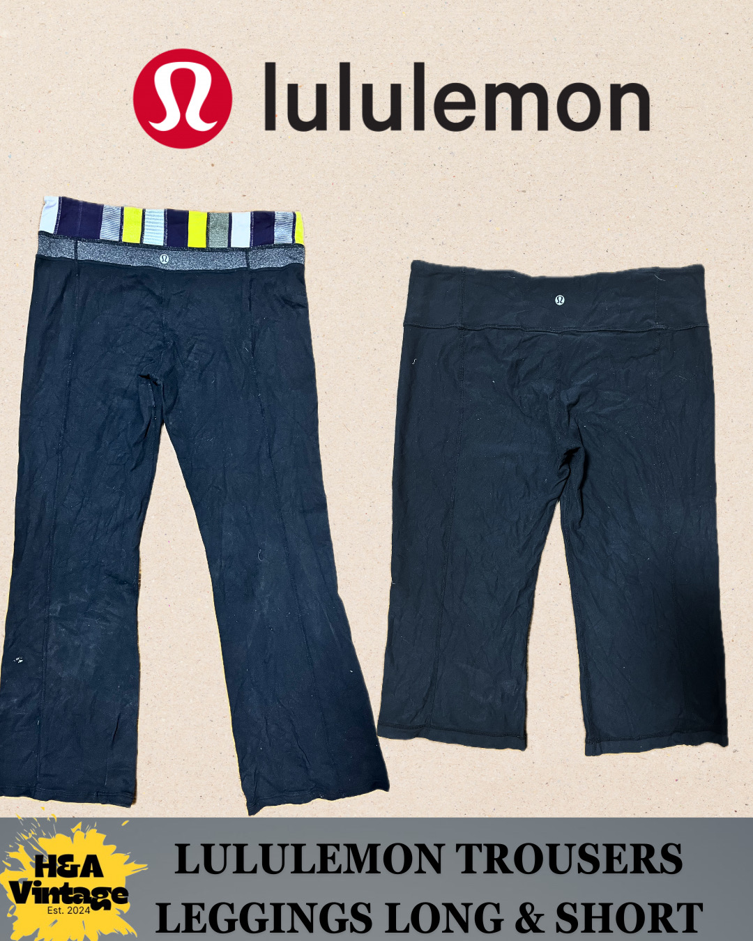 LULULEMON LEGGINGS/ CALÇAS CURTAS LONGAS