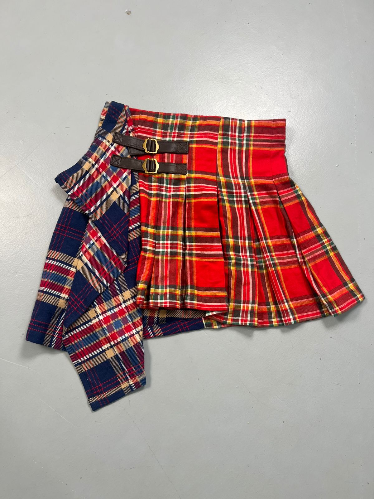 アップサイクルフランネルプラットスカート