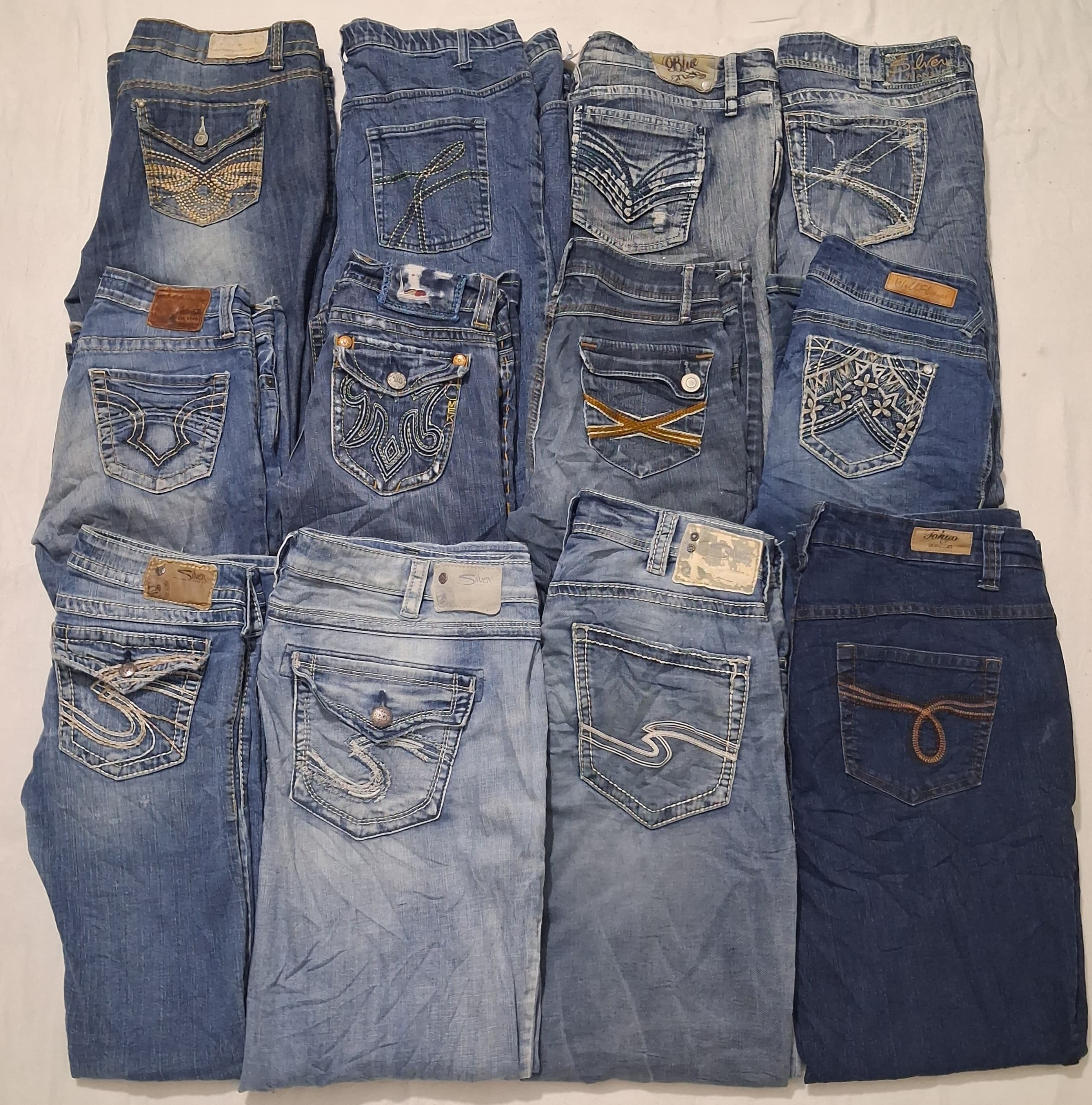 Y2k刺繍ジーンズ