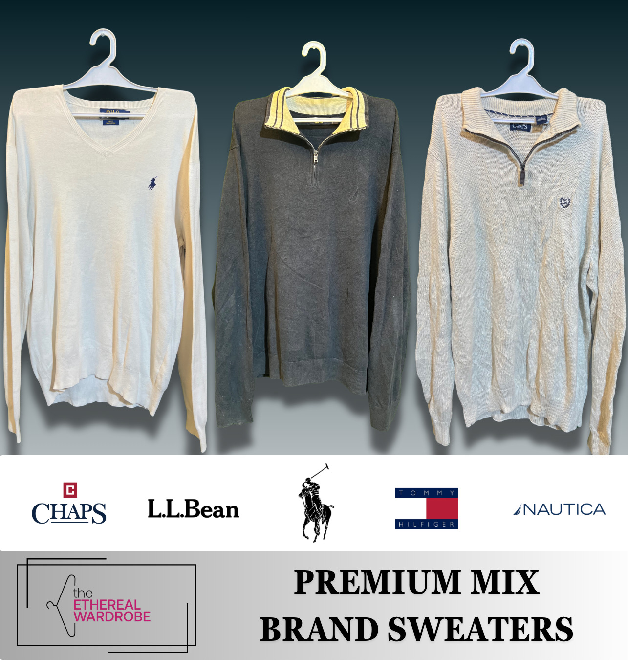 Branded sweaters including 1/4 Zip (Ralph Lauren, ..