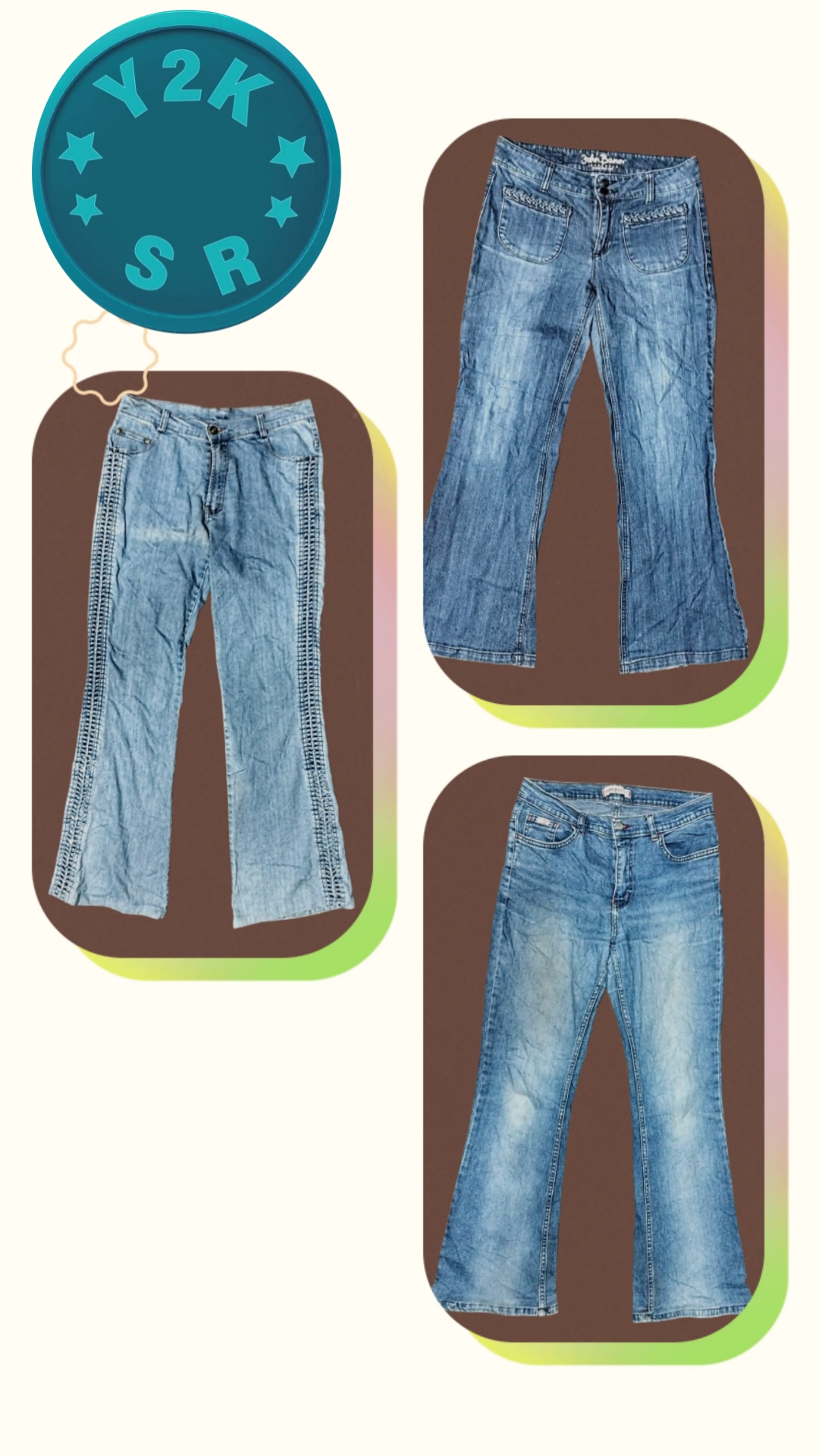 Y2K Denim Flared Jeans