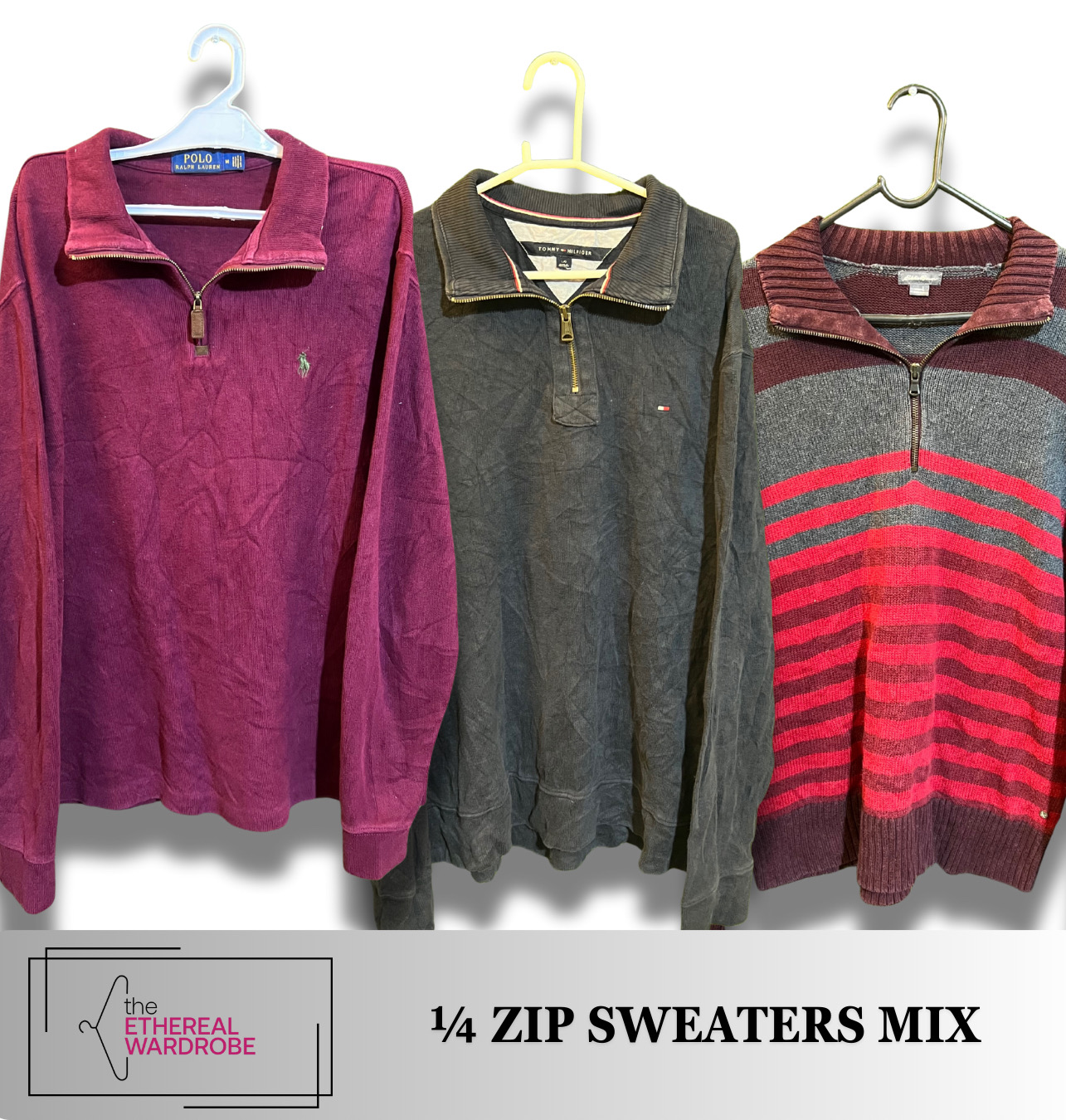 Premium 1/4 Zip sweaters including Ralph lauren, T..