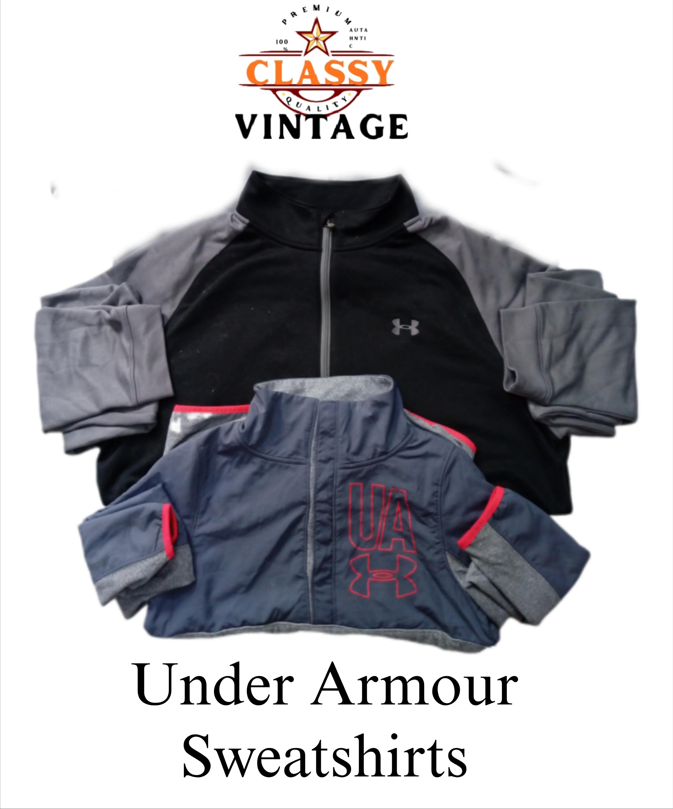 アンダーアーマーのスウェットシャツとトラックトップ