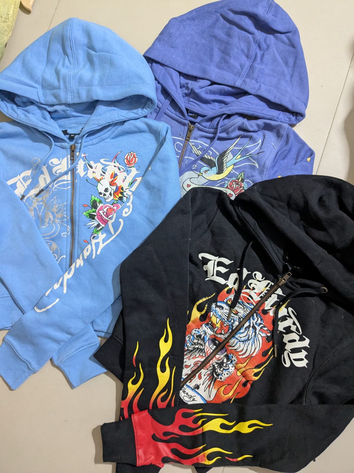 Ed Hardy Ladies Zipper Hoodies