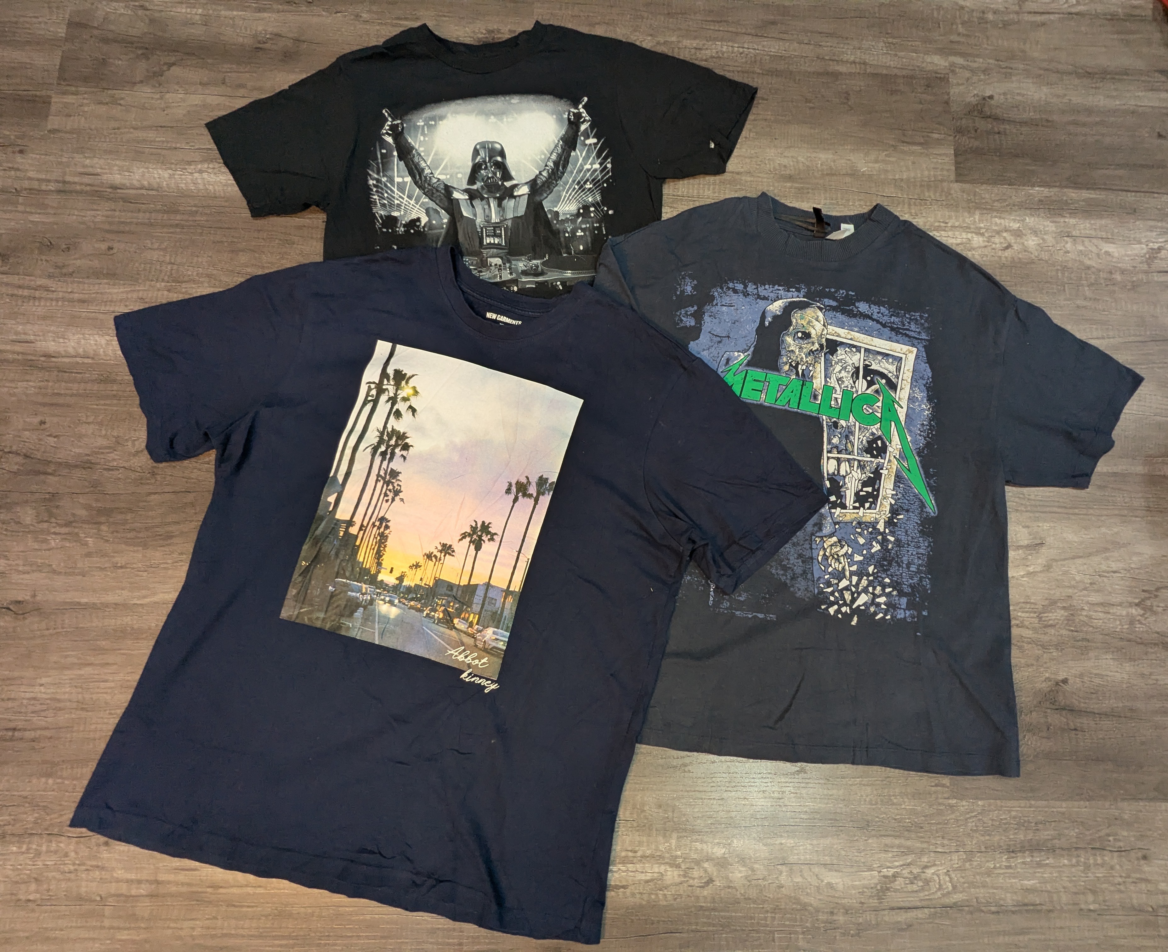 1245 - Vintage Style Printed T-Shirt Long & Half S..