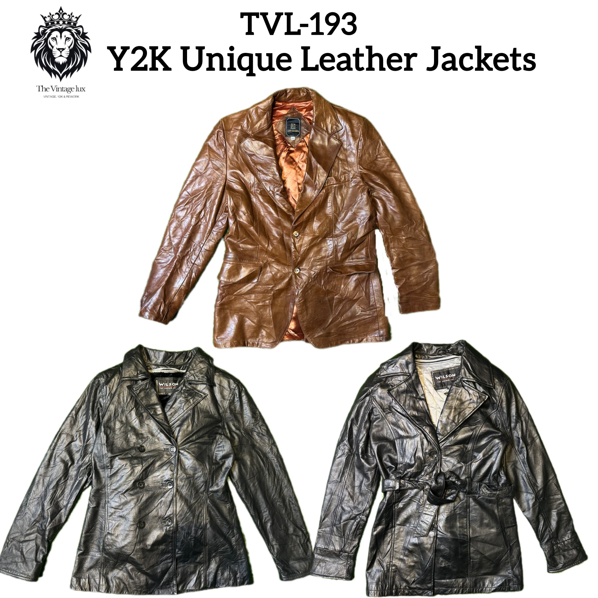 Y2K Leather Blazer Structured Jackets (T..