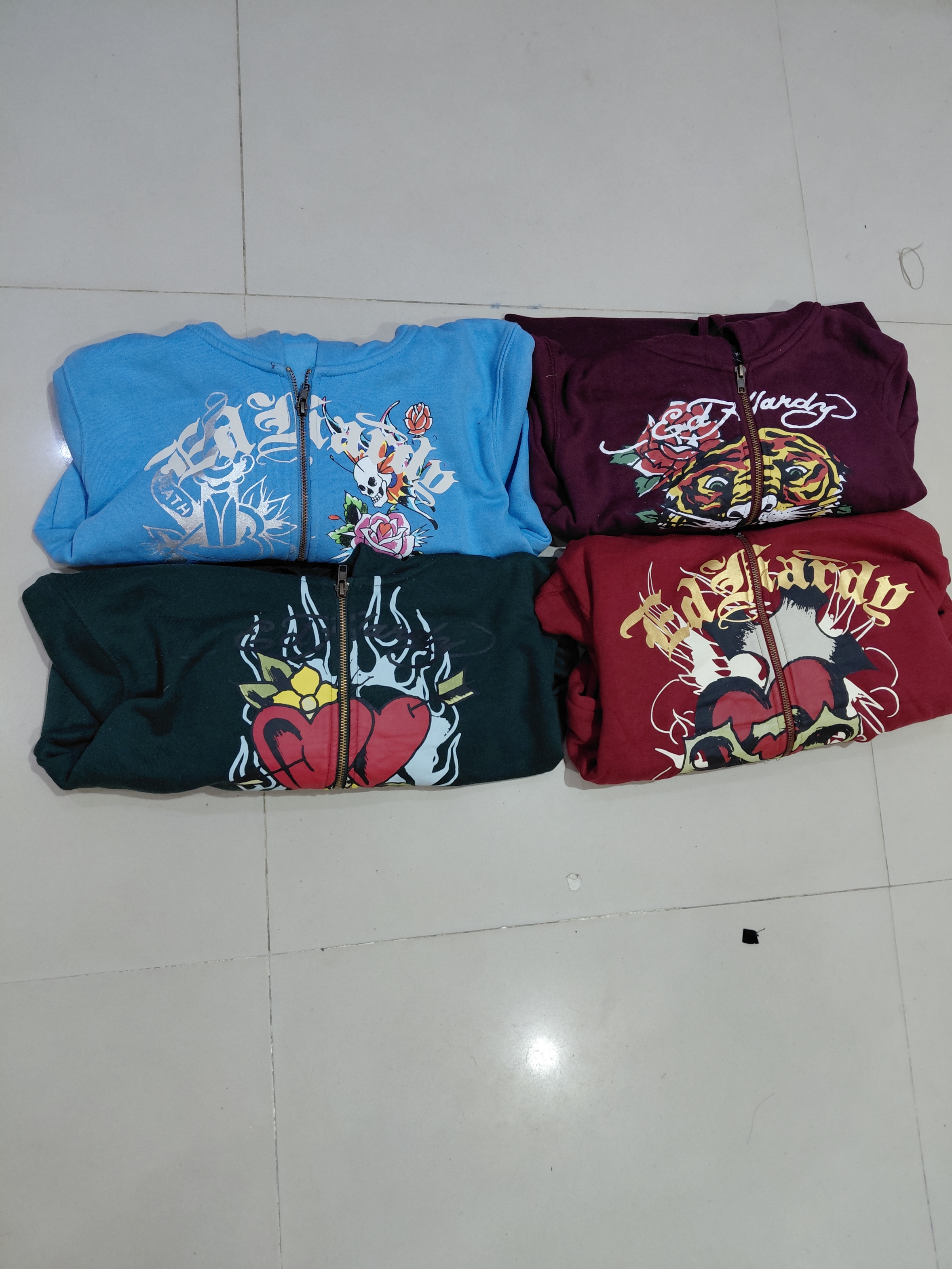 Ed Hardy Ladies Zipper Hoodies