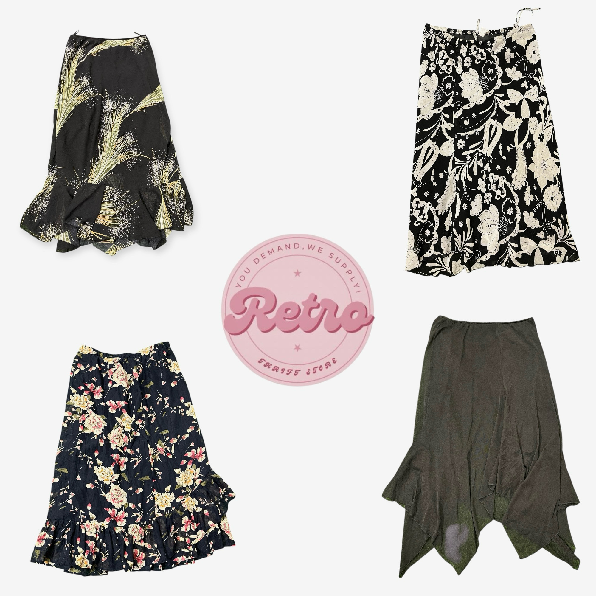 Y2K Floral & Grunge Skirt Bundle – Dark Indie Fair..