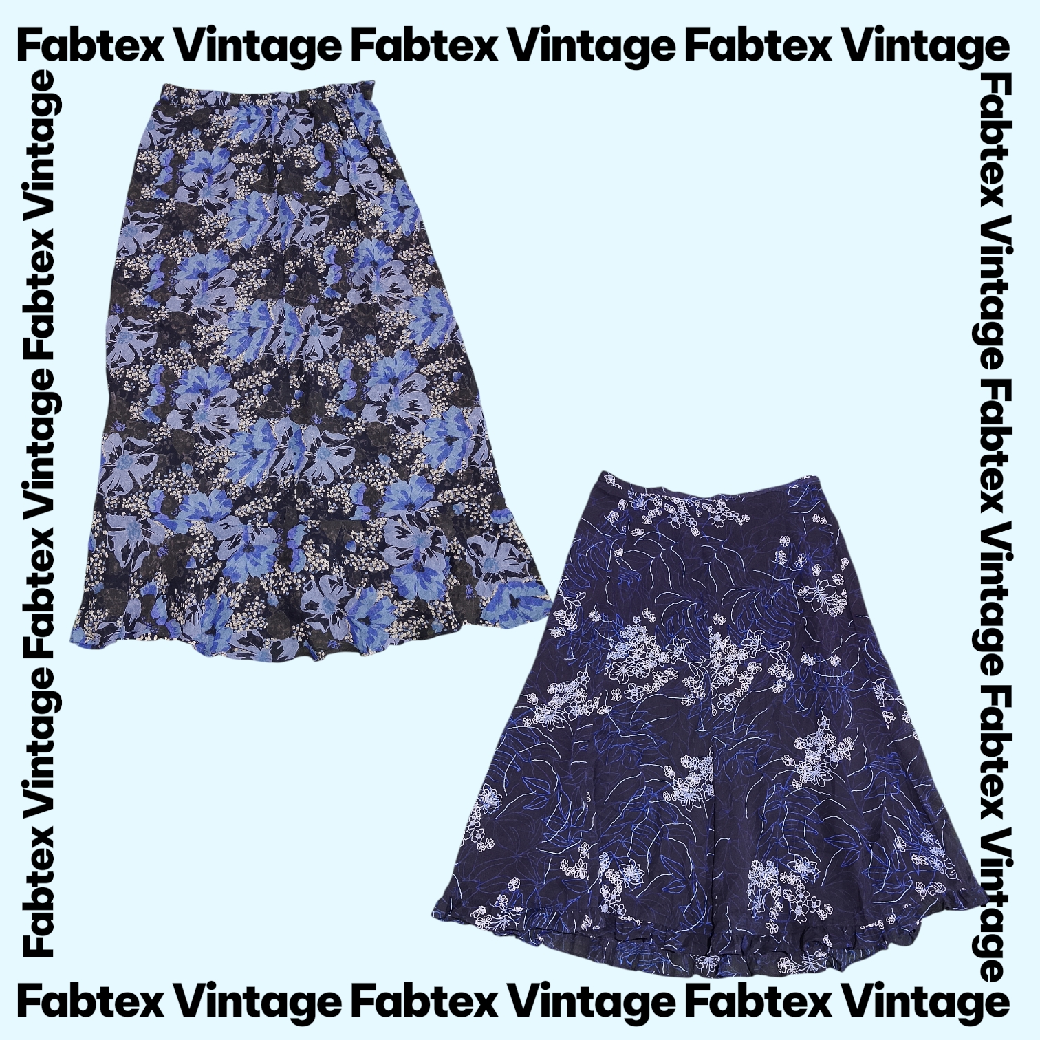 (FV-758) Y2K Floral Printed Summer Skirts