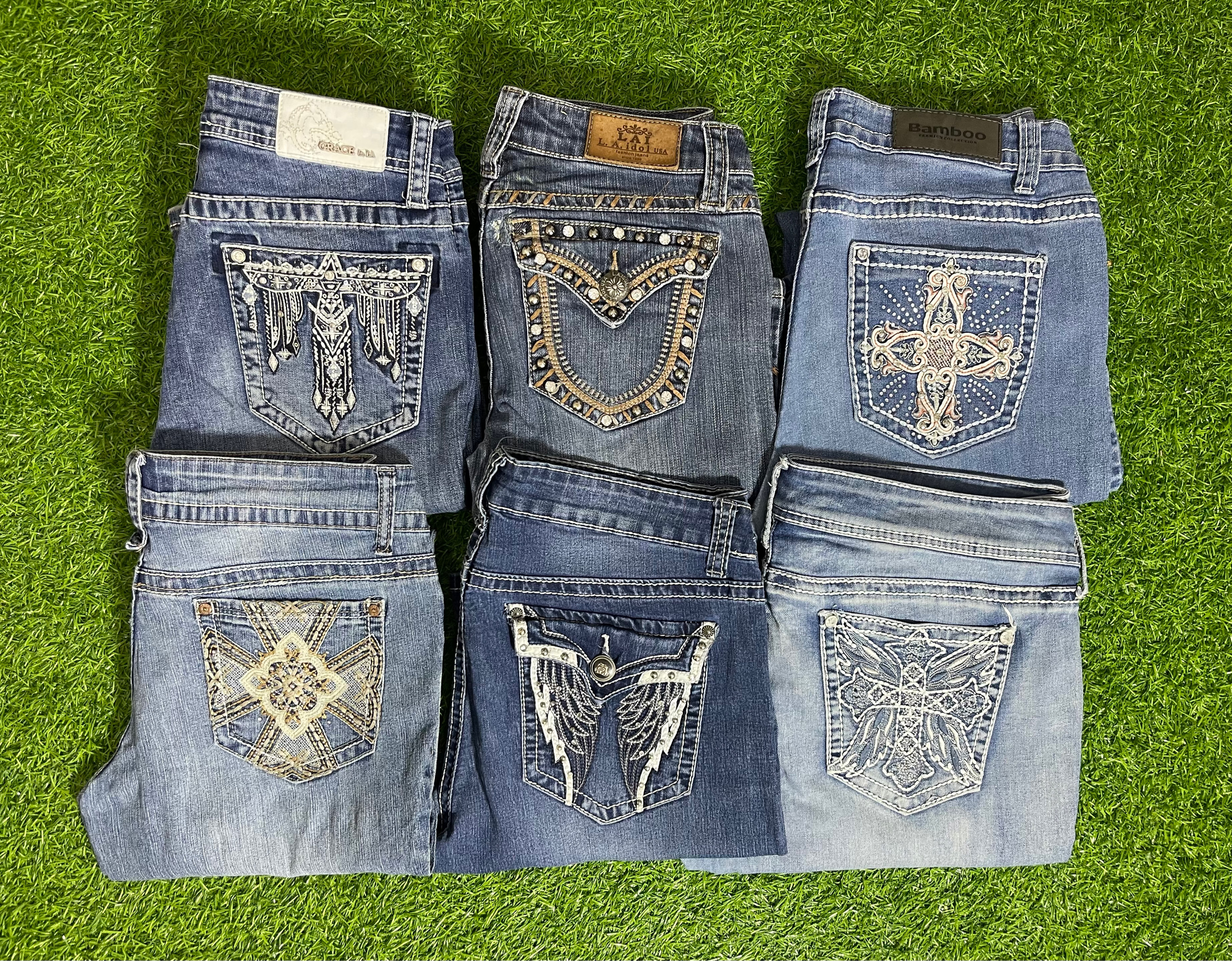 Y2K Embroidered Flared Jeans