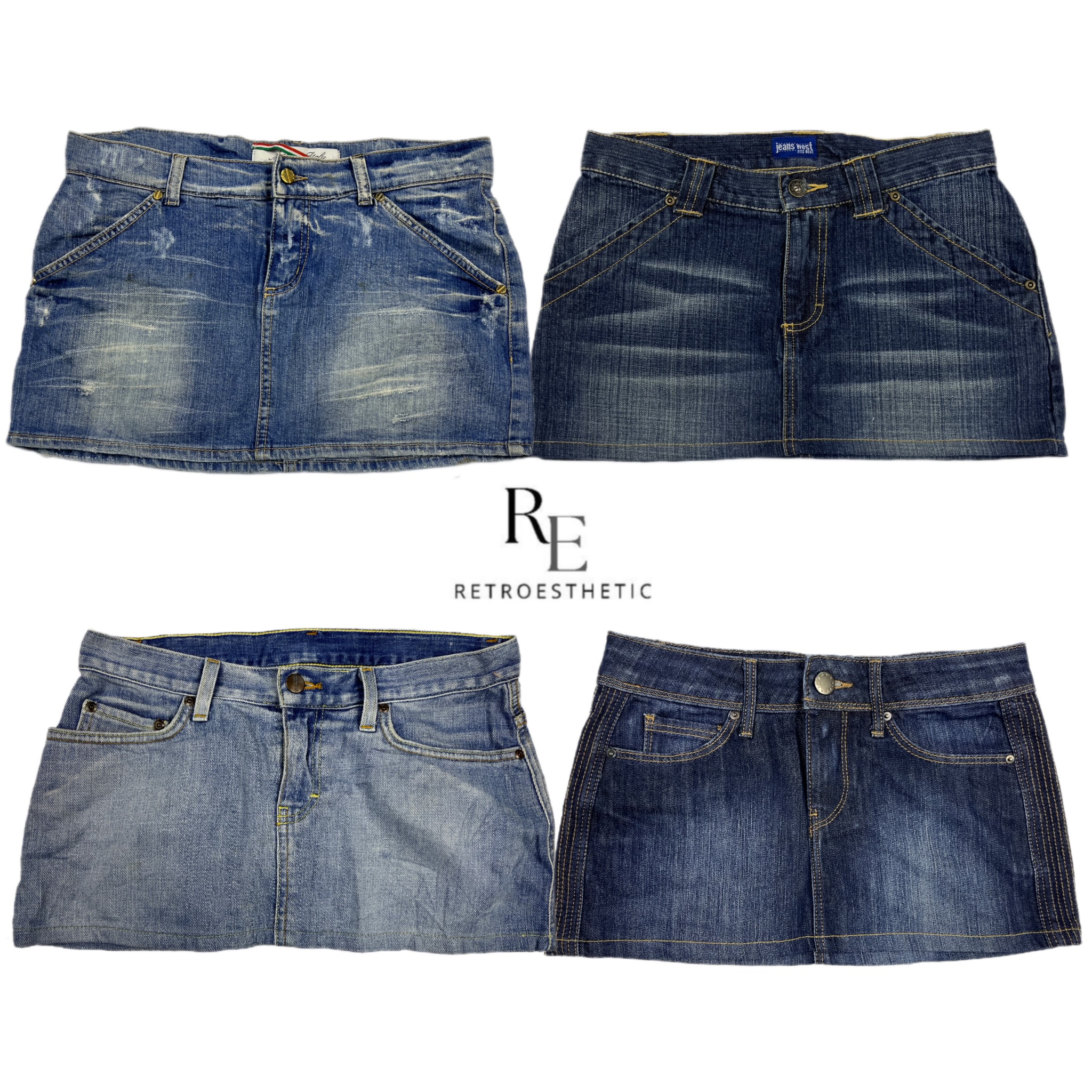 Y2K NYC IT Girl Denim Mini Skirts RE-2653