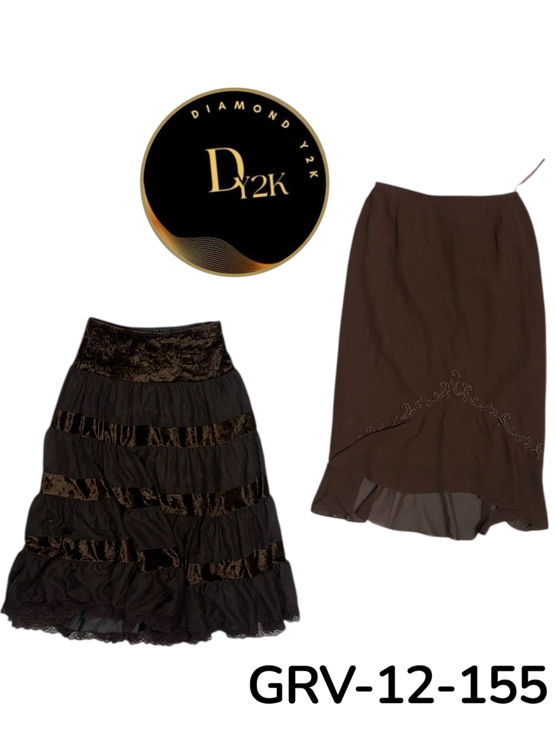Y2K Vintage Polyester Skirt – Trendy Retro Fashion..