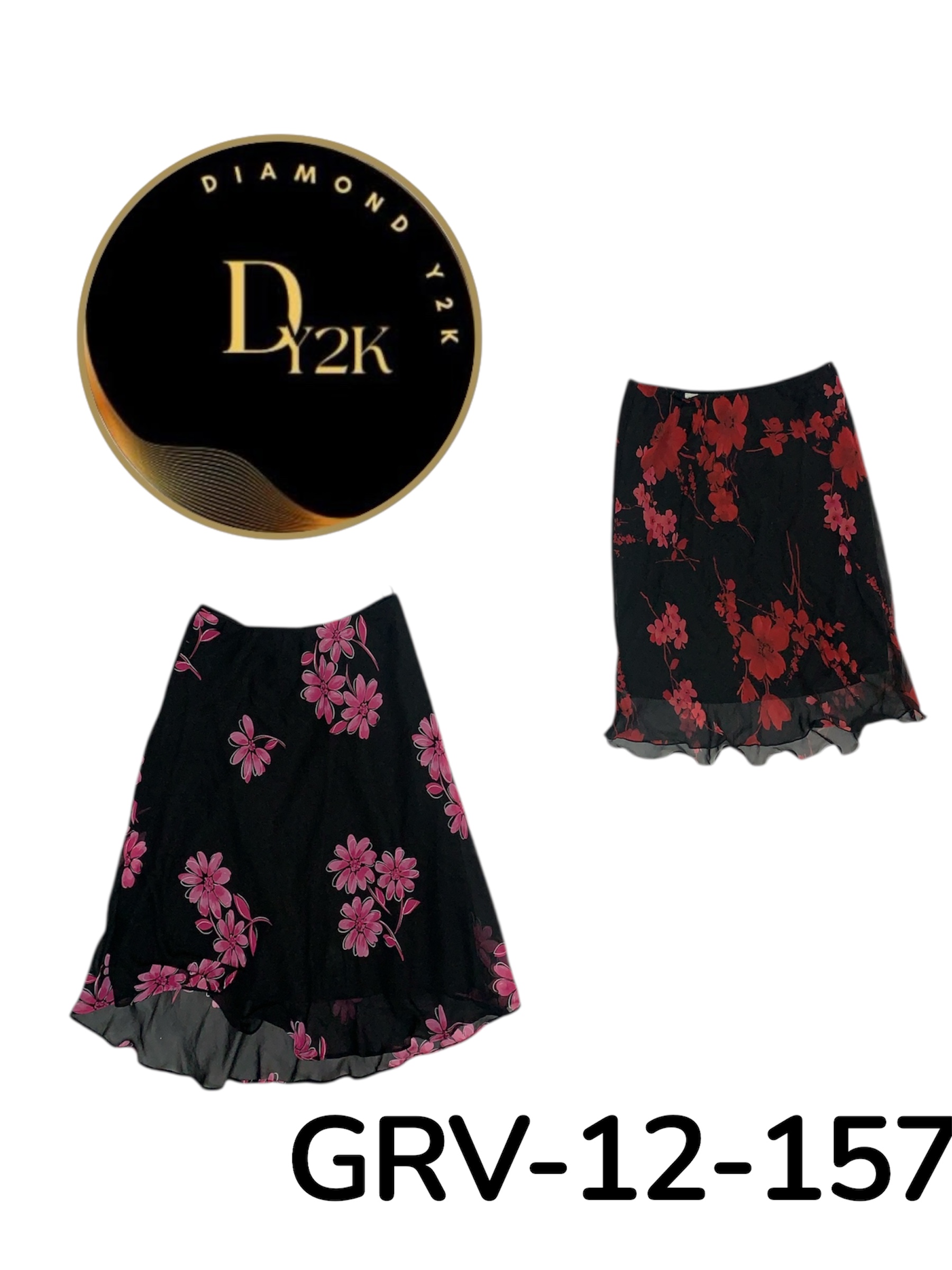 Retro Y2K Polyester Skirt – Aesthetic Summer Look ..