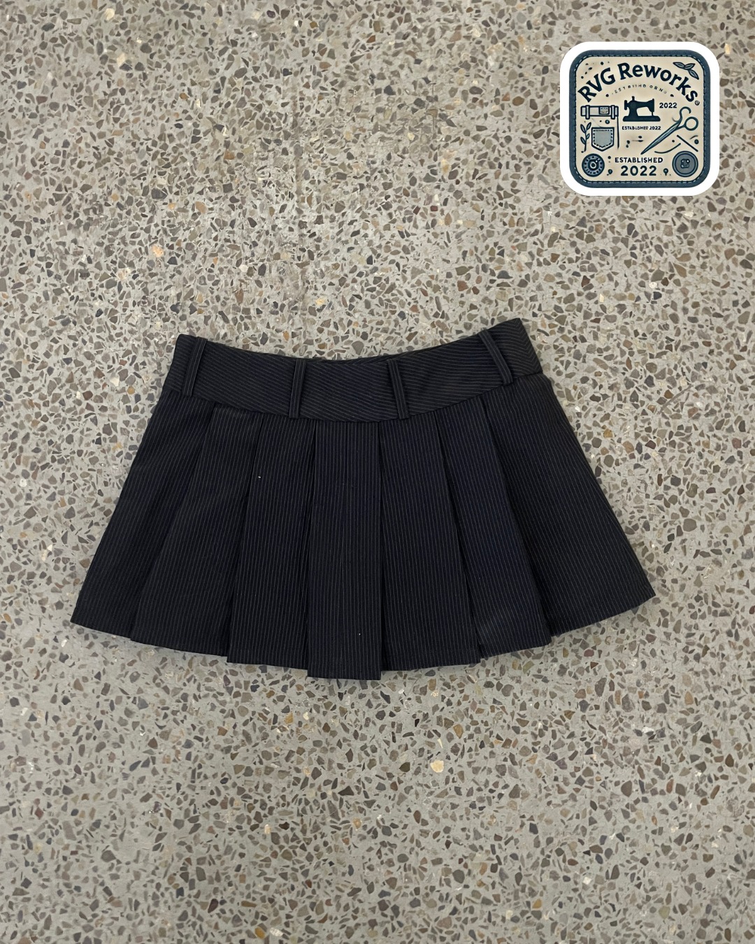 Upcycled Plated Mini Skirt