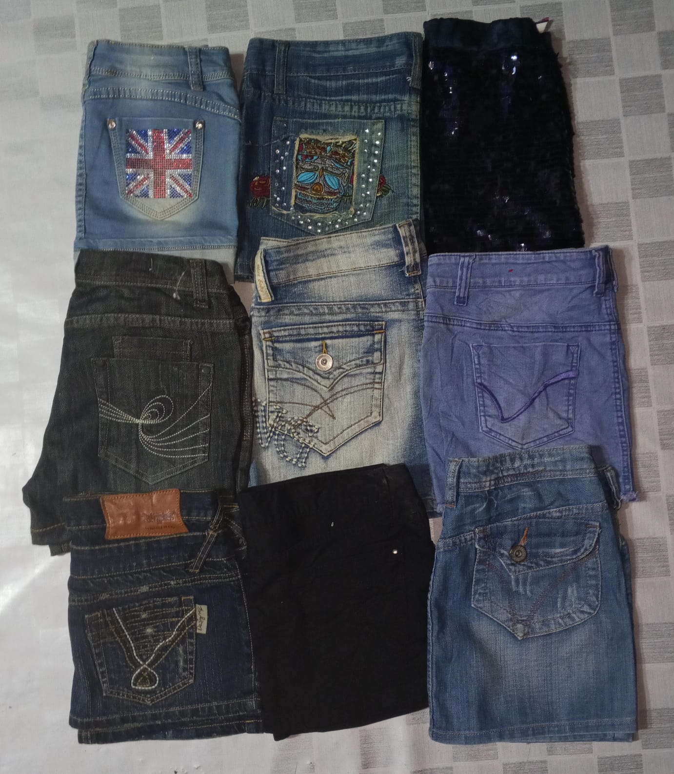 ONLY AND OTHER MIX BRANDS MINI SKIRTS  (MD 1249)