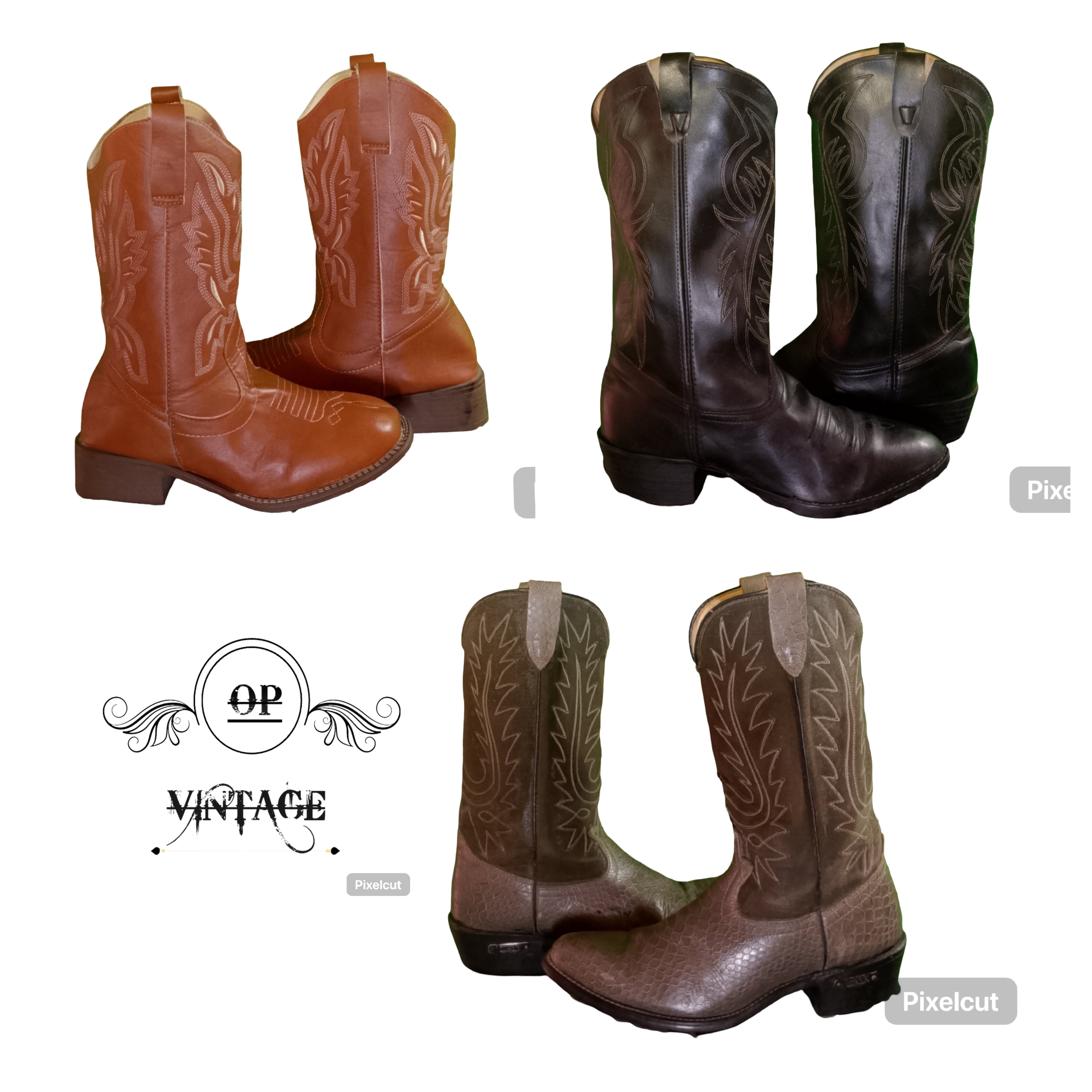 Op vintage 126 Branded Cowboy Boots