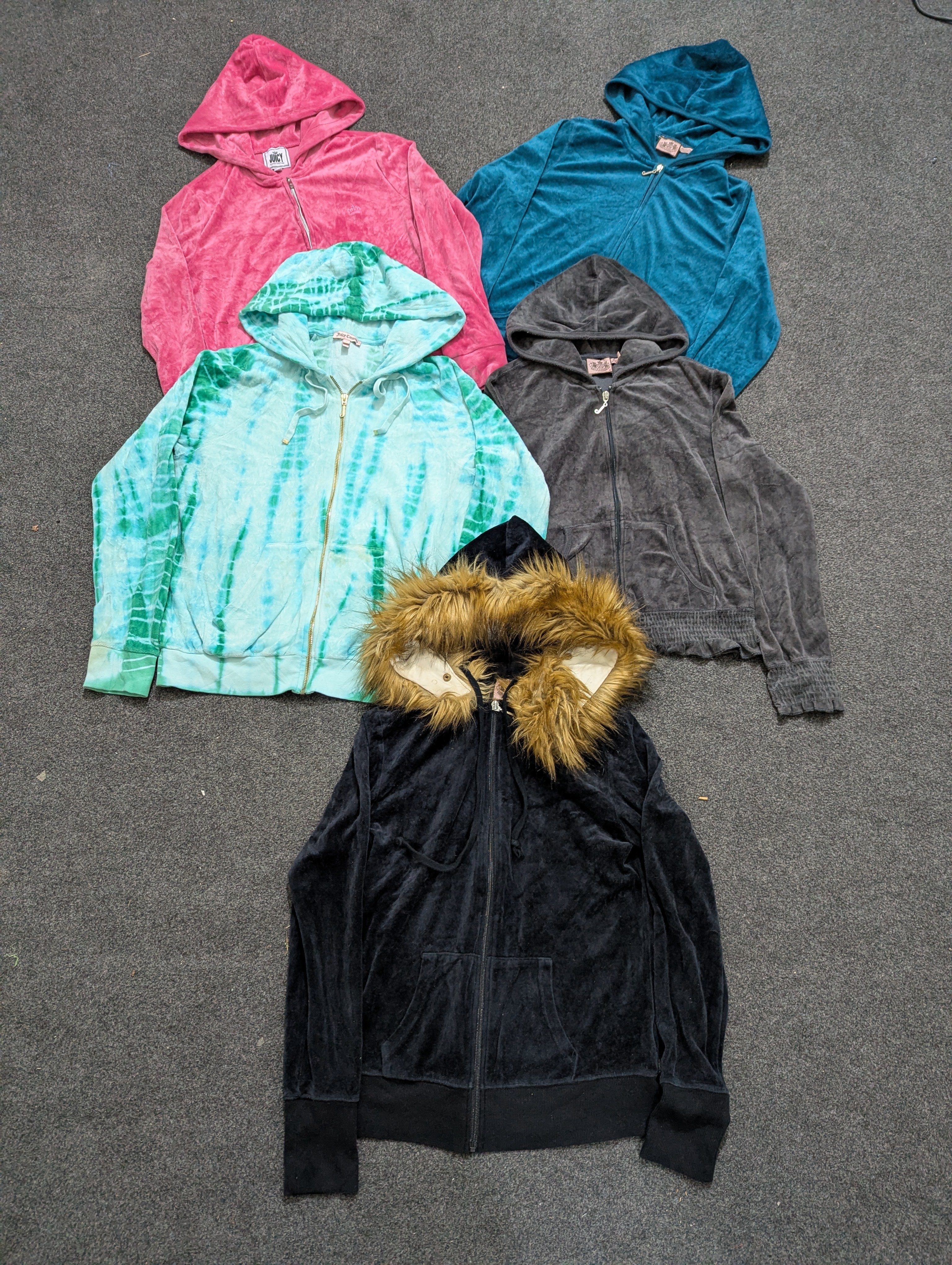 「Juicy Couture レディース ジッパー フーディー、15ピース、(J:001)」