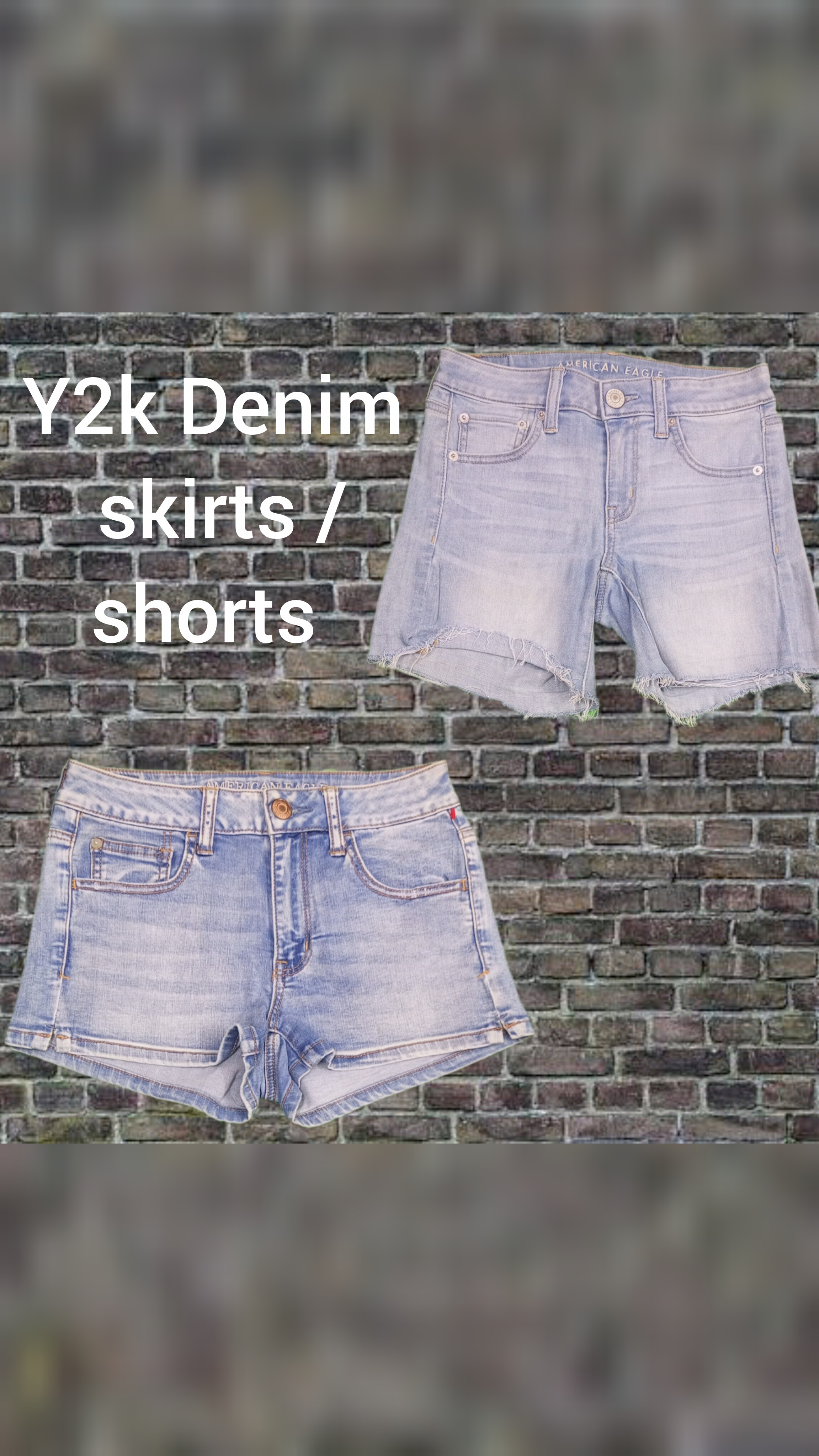 Denim short and skirts | y2k style