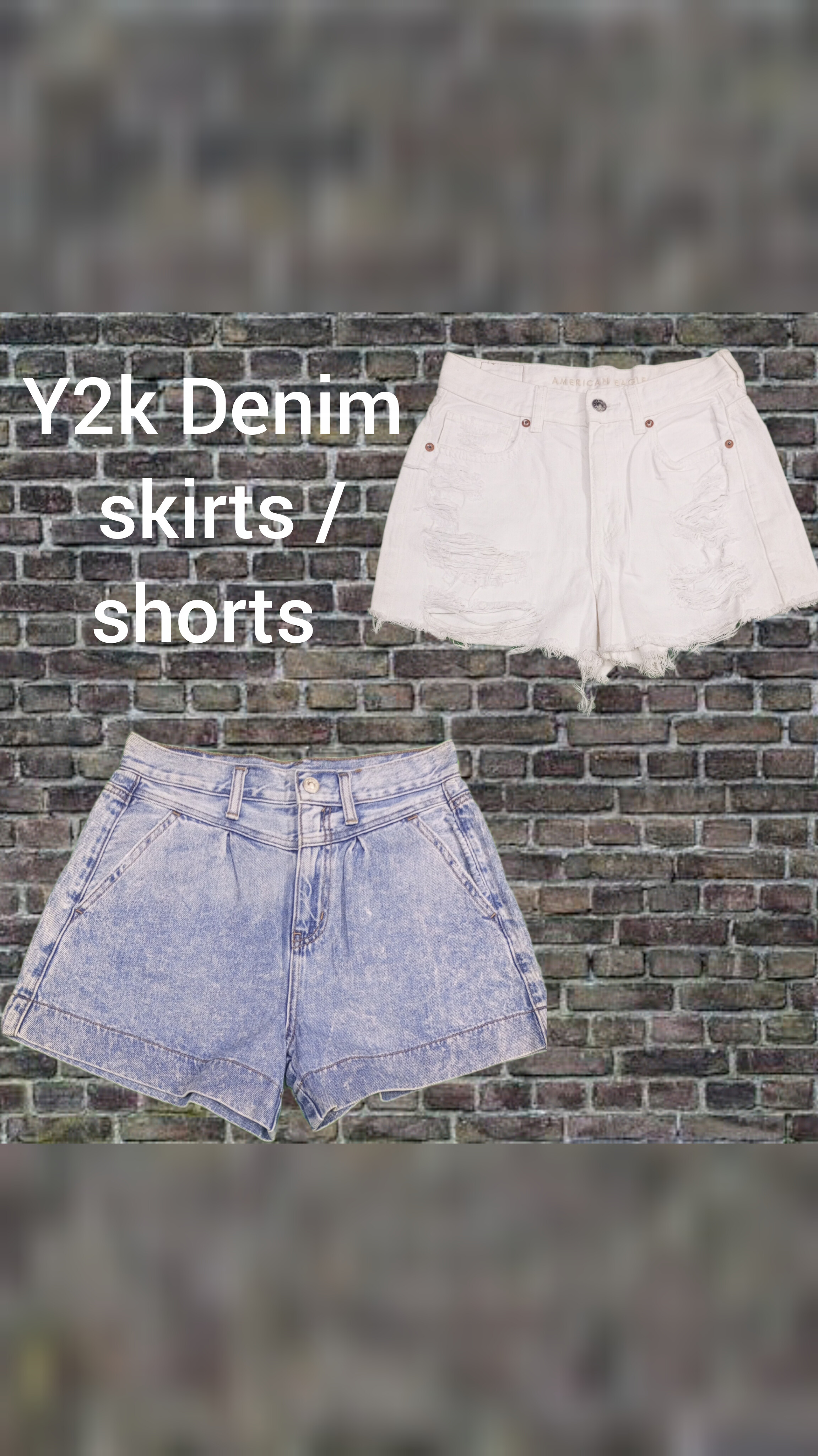 Denim shorts | skirts | y2k style