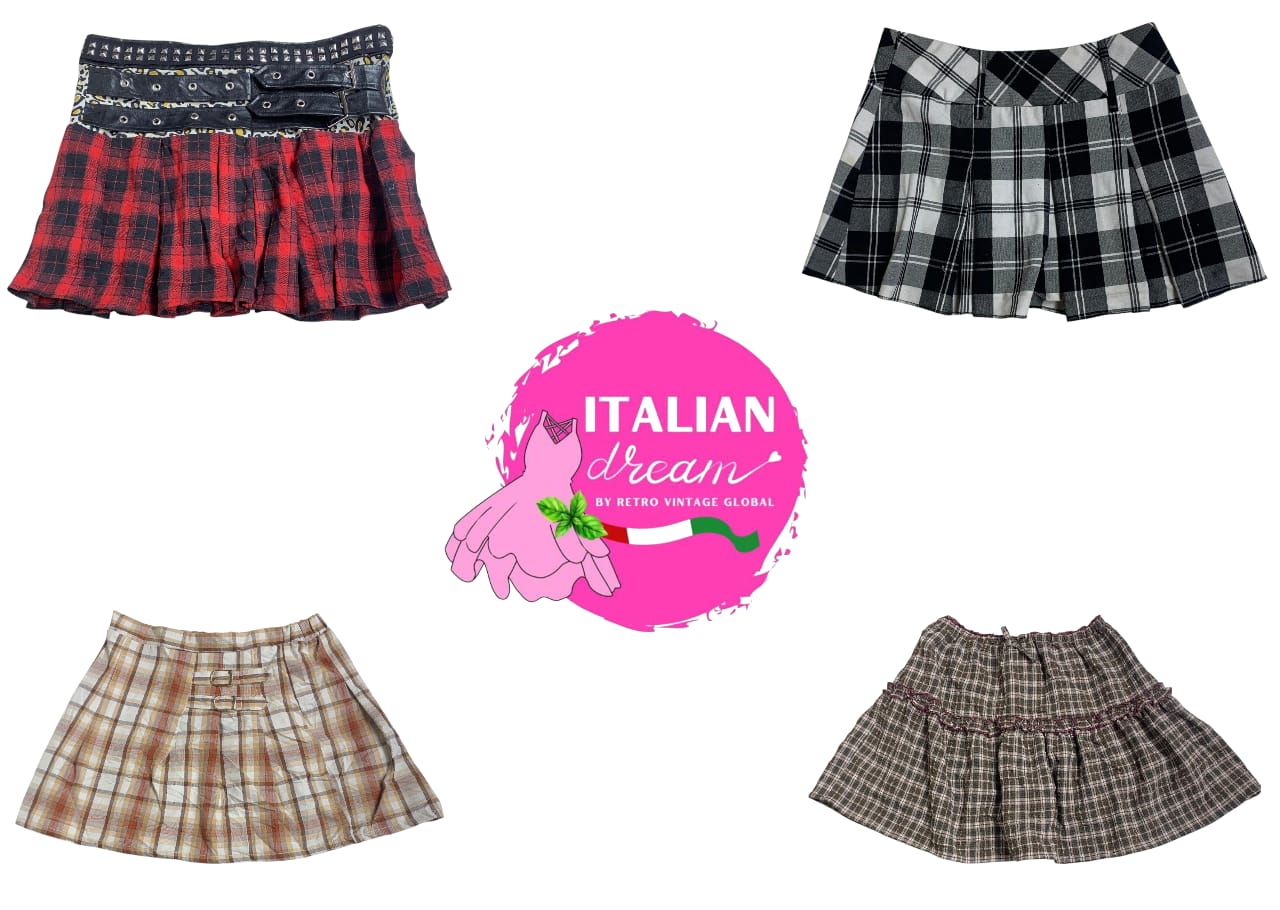 Y2K Grunge Tartan Style Sporty Skirts