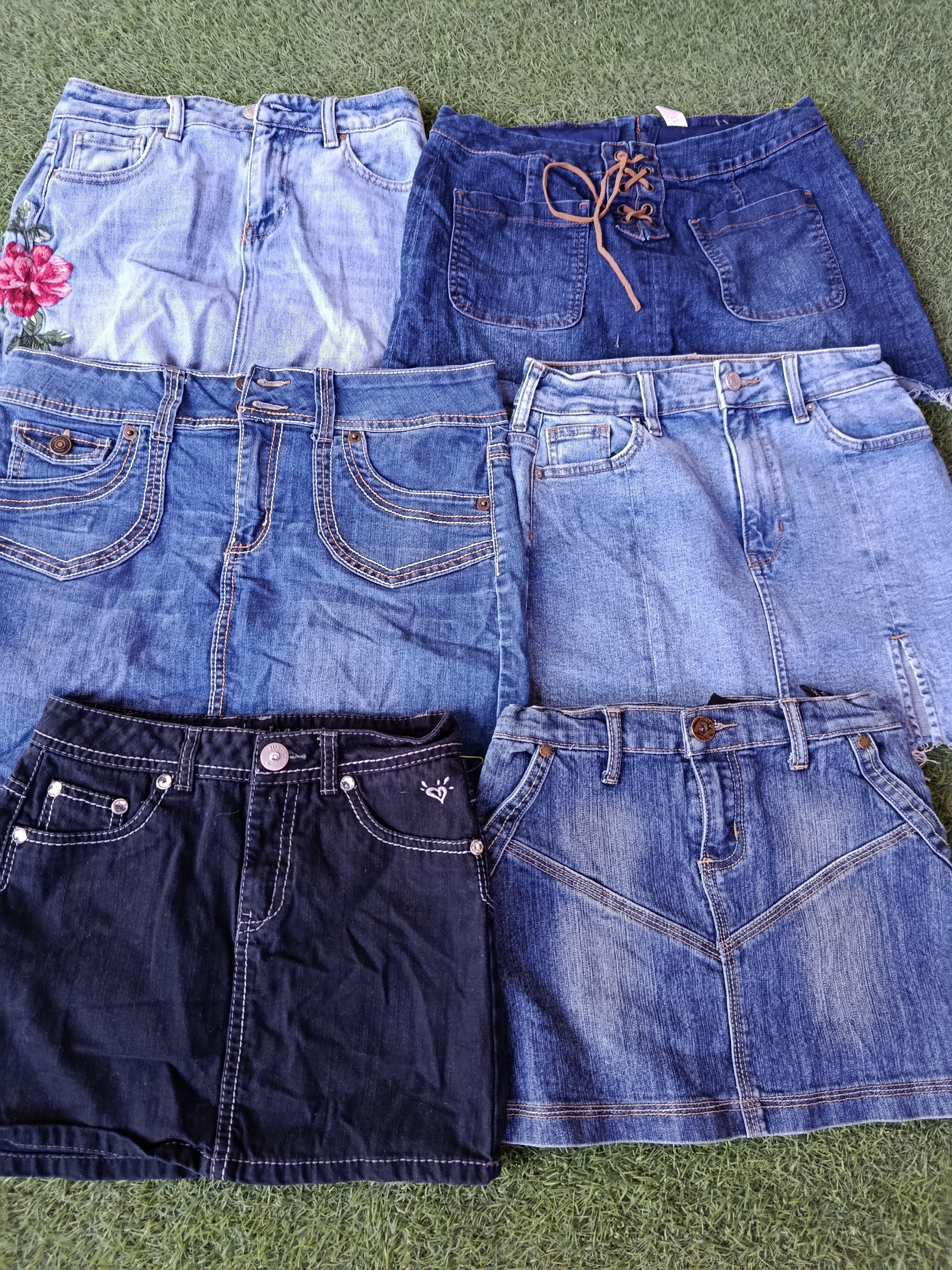 Denim mini skirt 9Pcs (3897)