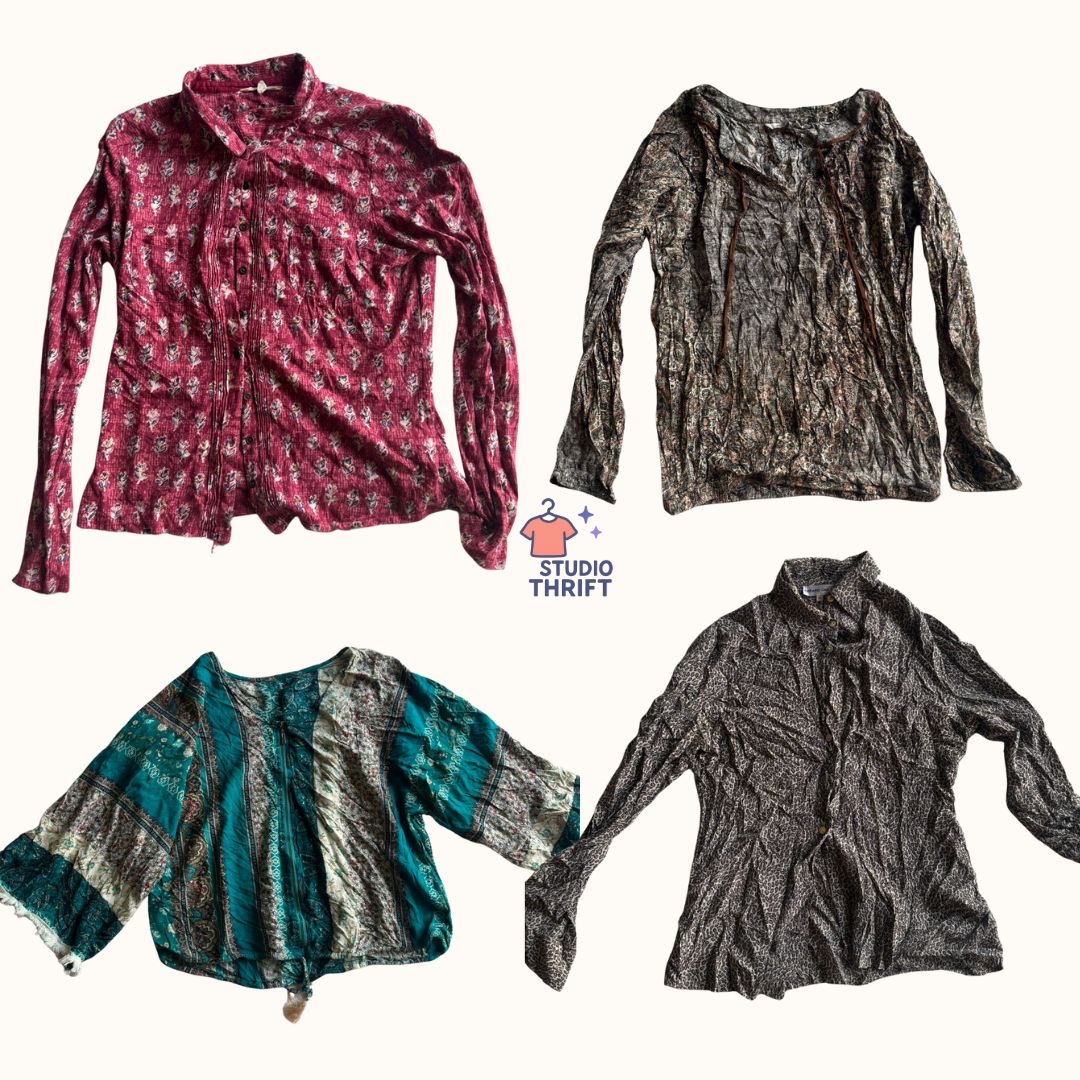 Y2K Metallic Bundle - Shimmer Floral Abstract Mix(..