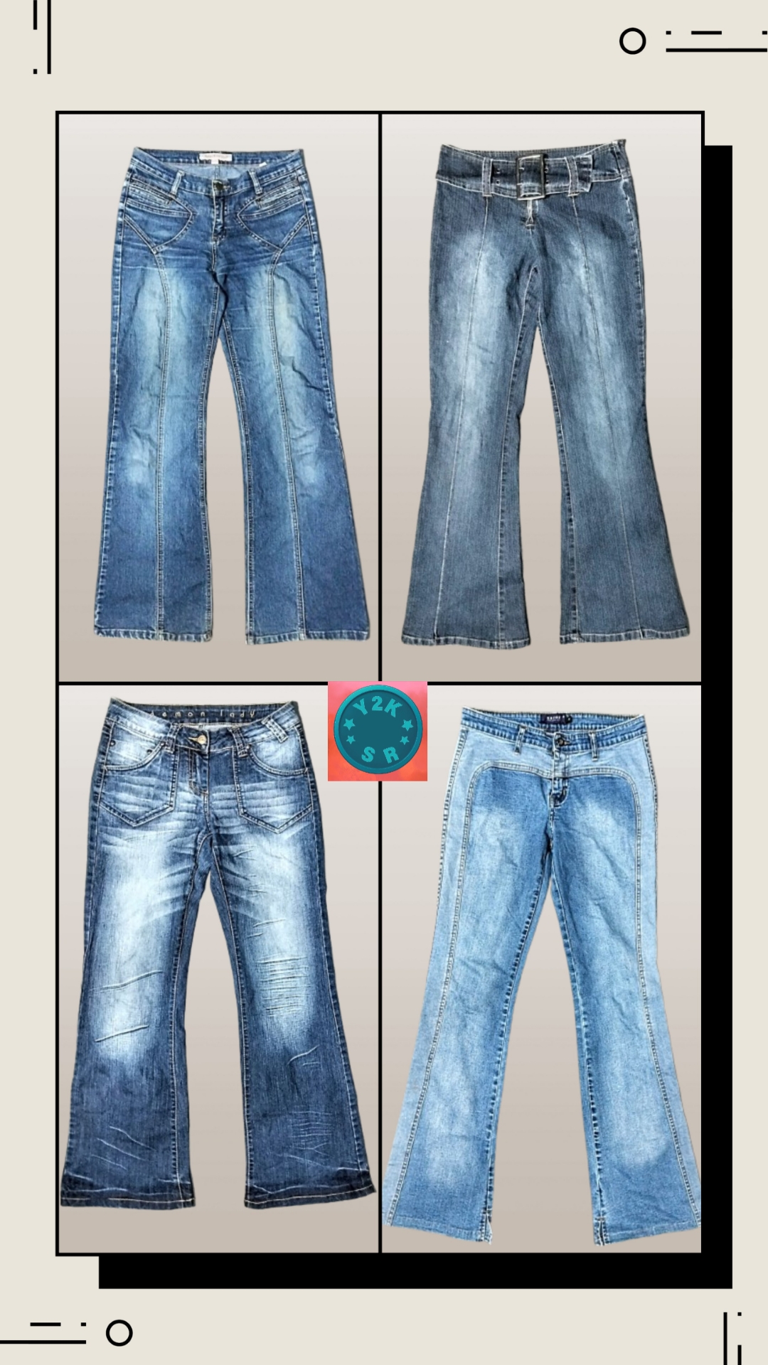 Y2K Denim Flared Jeans