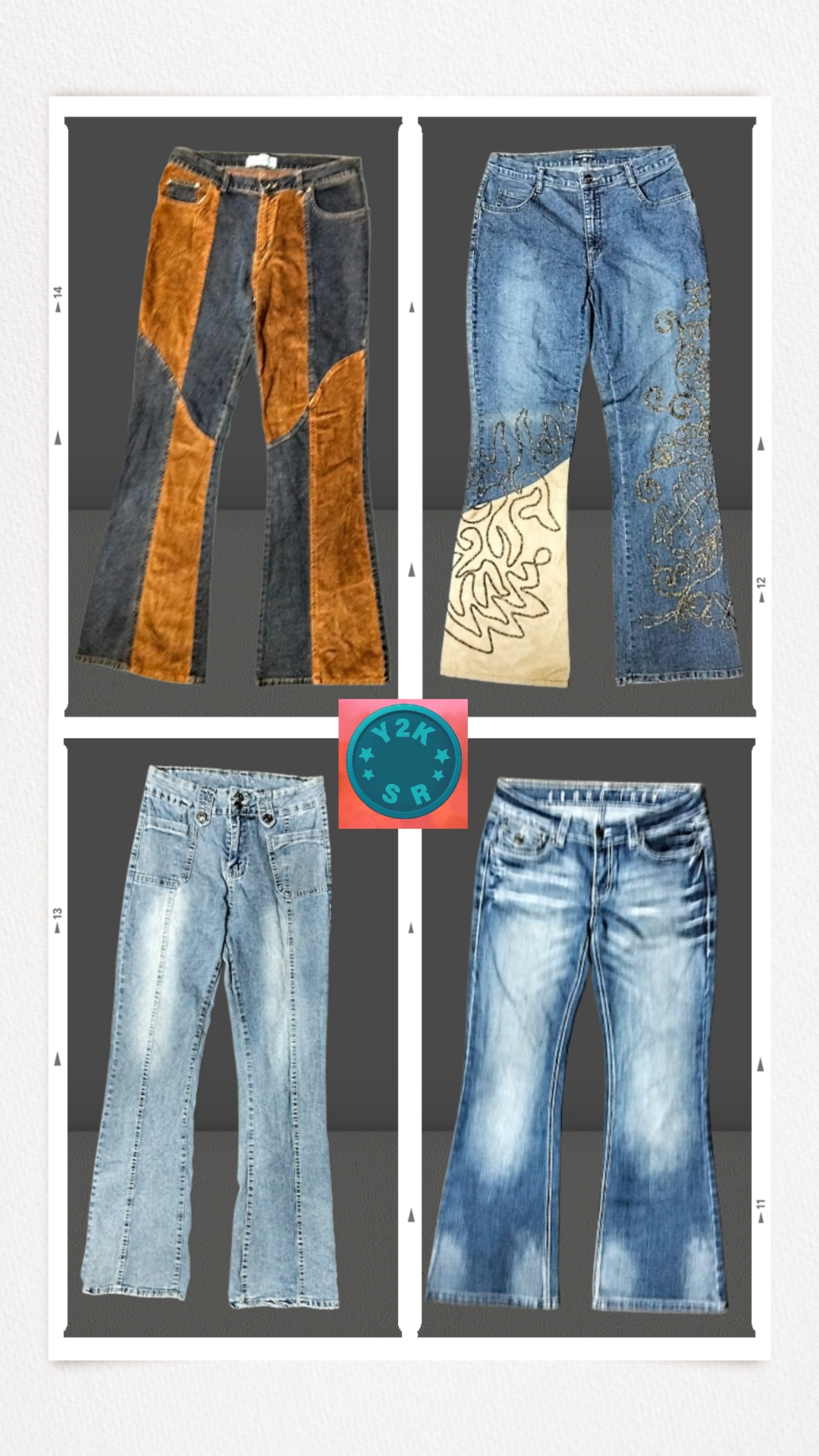 Y2K Denim Flared Jeans