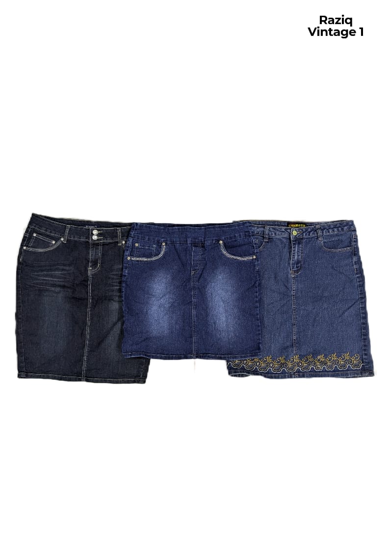 💥 RV1527 Gonne Midi in Denim