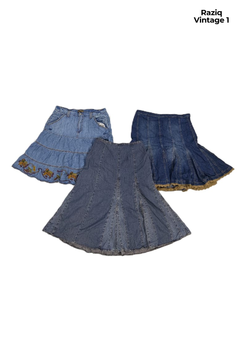 💥 RV1528 Y2K Denim Long Skirts
