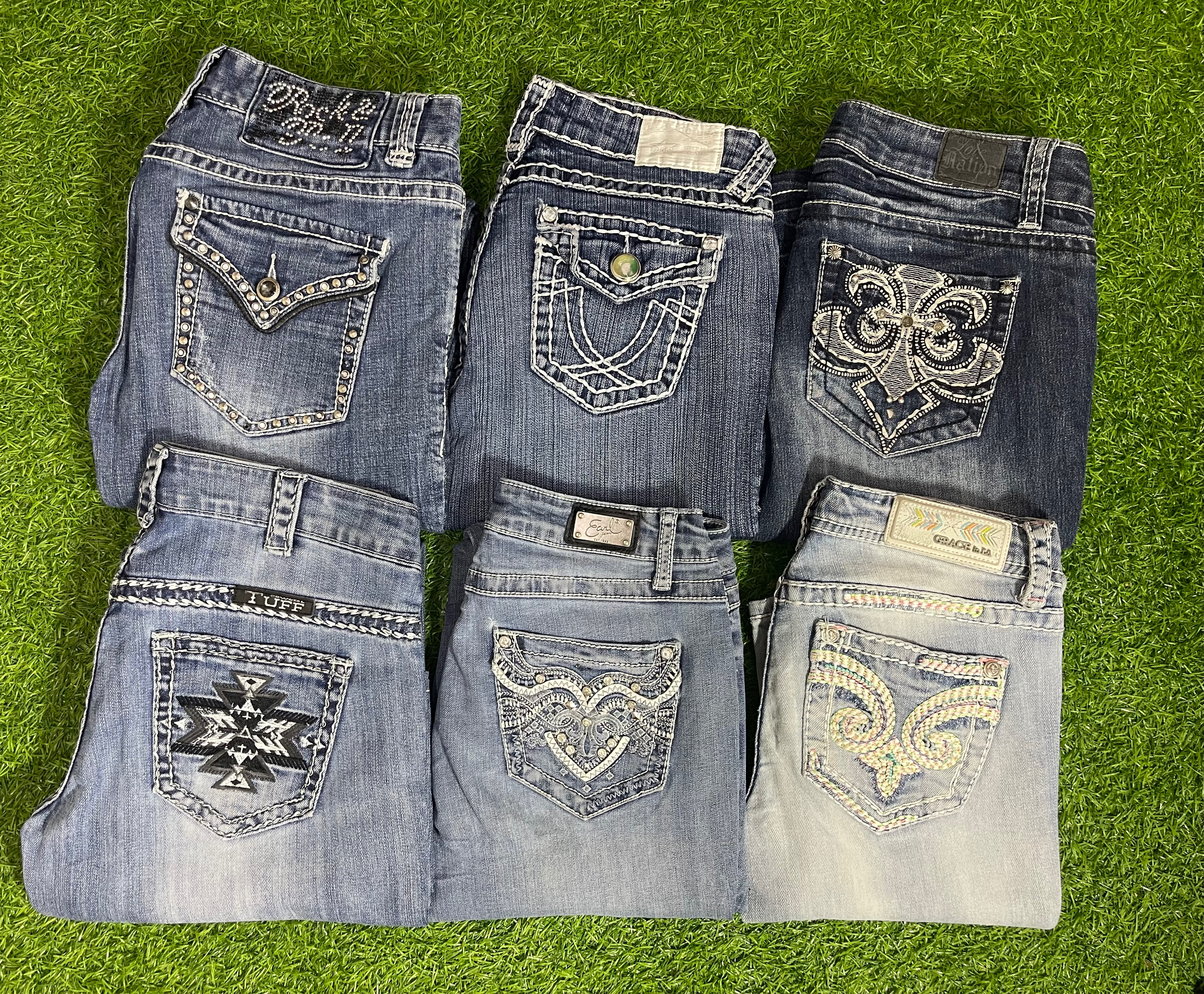 Y2K Embroidered Flared Jeans