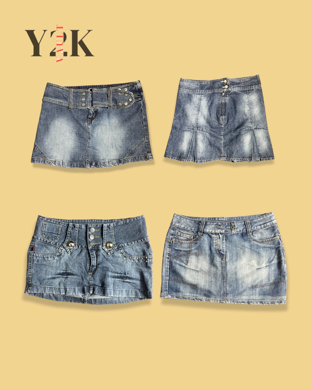 Gonne in denim Y2K mini (Yv-556)