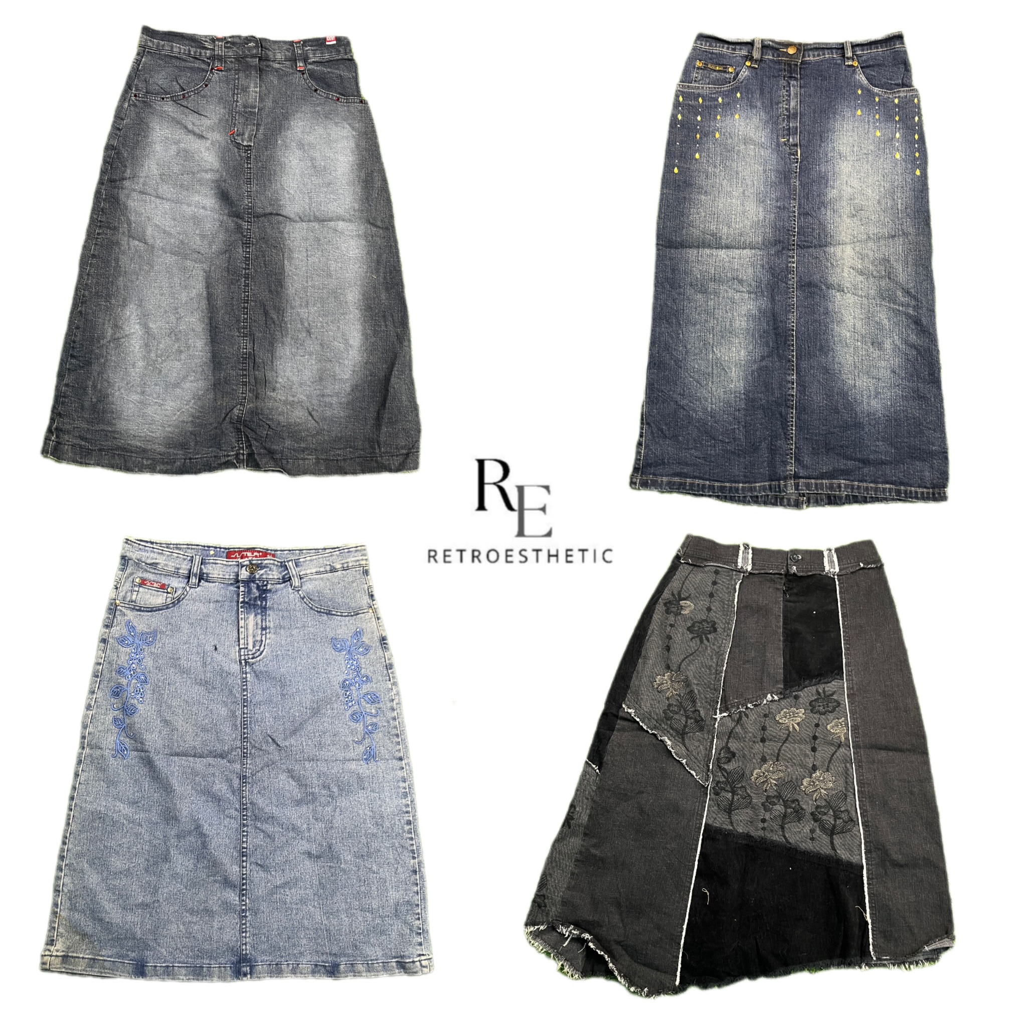 Gonne maxi in denim dell'era Y2K di Paris Hilton R..