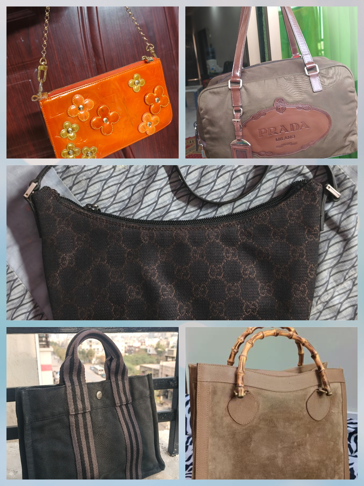 Brandes bags gucci hermes prada lv etc